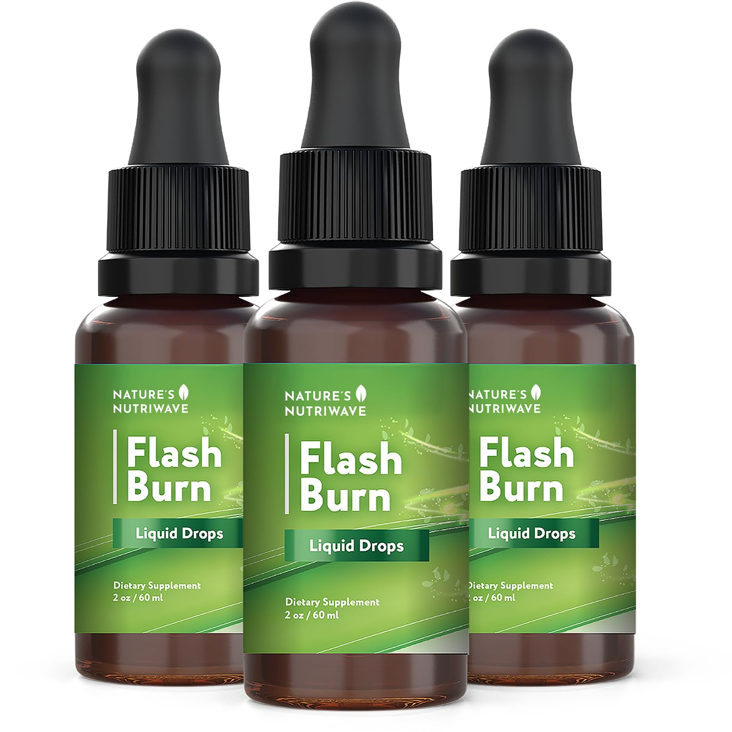 Flash Burn – Natural Plant-Based Liquid Supplement with Maca, Grape Seed, Green Tea & Ginseng – Made in USA, Non-GMO, Gluten-Free, Dairy-Free, Vegetarian - 2 Fl Oz (40 mL), 3 Month Supply Nature’s NutriWave uk supplements