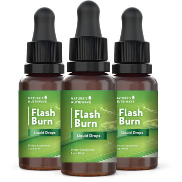 Flash Burn – Natural Plant-Based Liquid Supplement with Maca, Grape Seed, Green Tea & Ginseng – Made in USA, Non-GMO, Gluten-Free, Dairy-Free, Vegetarian - 2 Fl Oz (40 mL), 3 Month Supply Nature’s NutriWave uk supplements