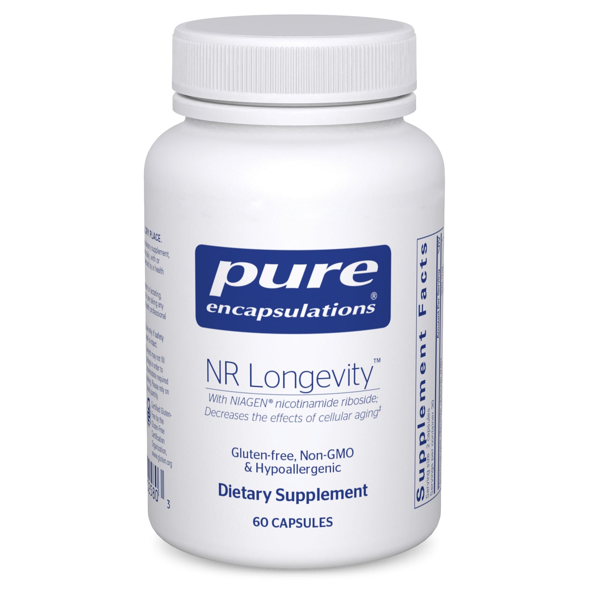 Pure Encapsulations NR Longevity NAD Supplement – Supports Healthy Aging, NAD+ Replenishment, Mitochondrial Function, with NIAGEN – Gluten Free, Non-GMO, Hypoallergenic – 60 Capsules Pure Encapsulations uk supplements