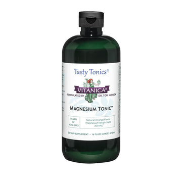 Vitanica Magnesium Tonic, Liquid Magnesium Bisglycinate Chelate 300 mg with Vitamin B6, Dr Formulated Supplement, Orange Flavor, Vegan, Gluten Free and Non-GMO,16 fl oz Vitanica uk supplements
