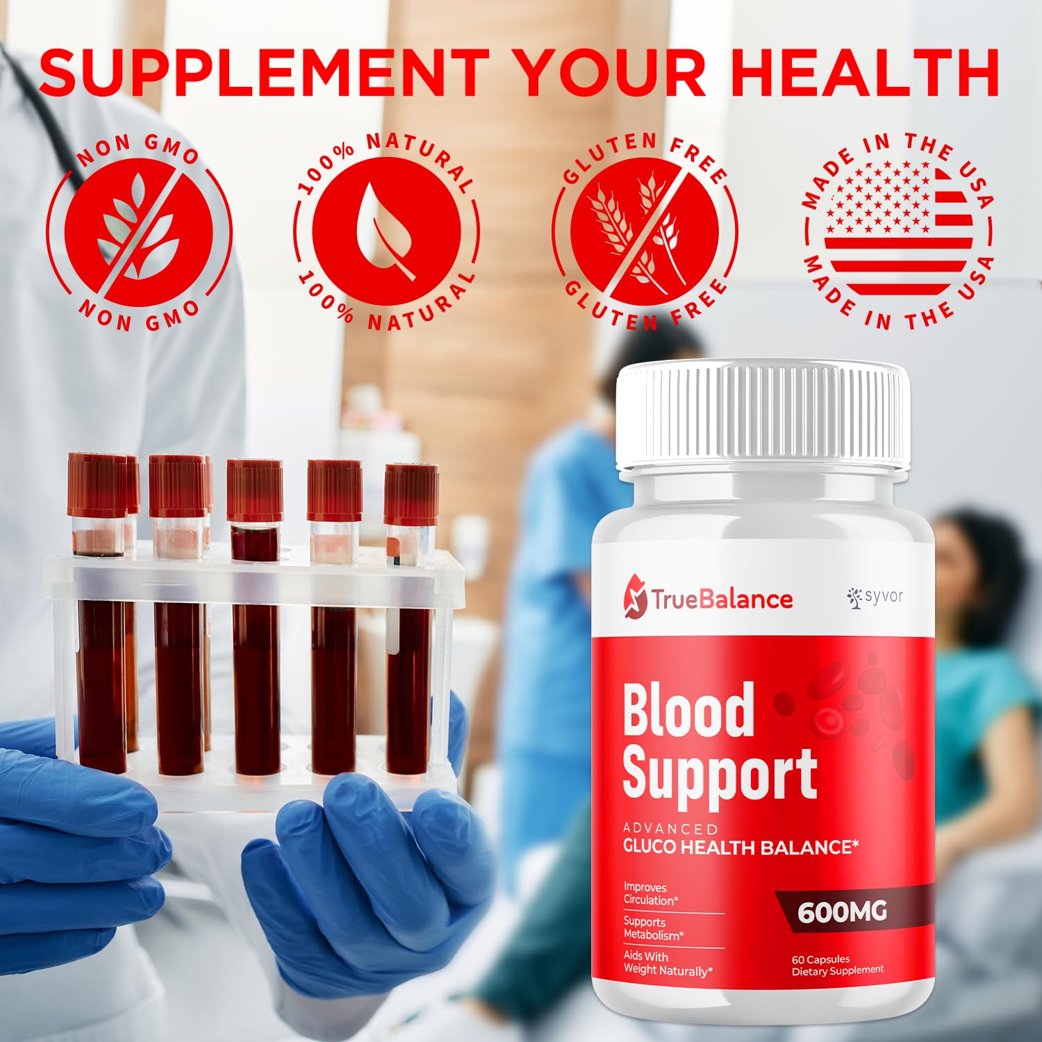 (3 Pack) True Balance Capsules, Official TrueBalance Glycogen Support Pills with All Natural Ingredients, Advanced Formula Support Supplement with Max Strength Vitamins for Women & Men (180 Capsules) Syvor uk supplements