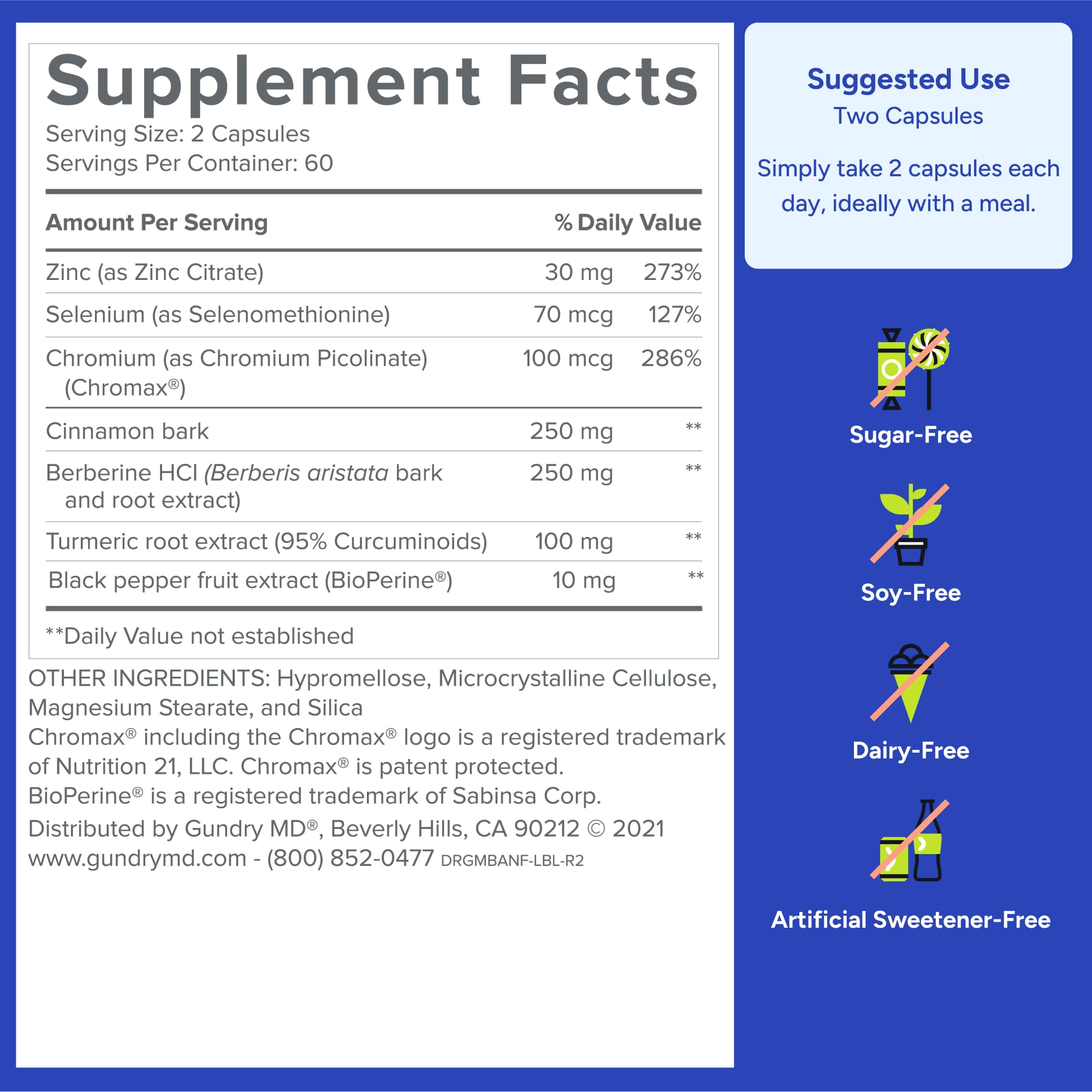 Gundry MD® Metabolic Advanced Nutrient Blend with Berberine to Support Healthy Metabolism, 120 Count Gundry MD uk supplements