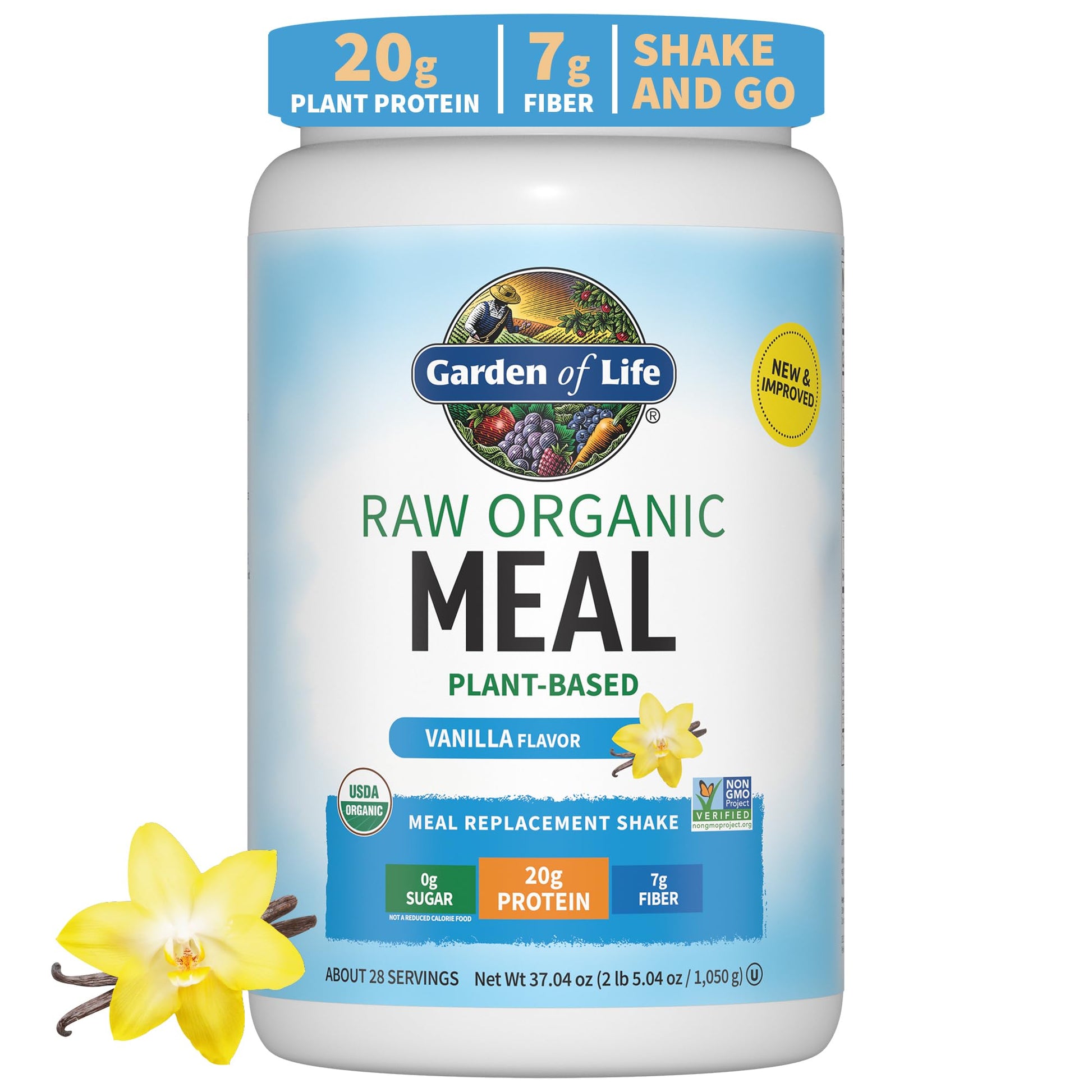 Garden of Life Raw Organic Fit Vegan Protein Powder Vanilla & Vegan Protein Powder Garden of Life uk supplements