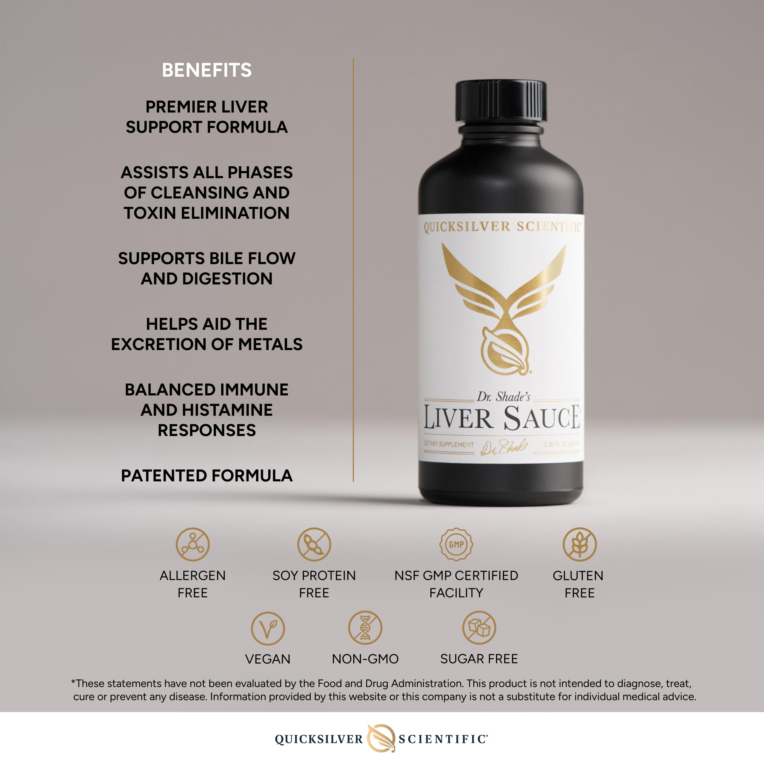 Quicksilver Scientific Liver Sauce - Liposomal Liver Detox with DIM, Quercetin, Lipoic Acid, Milk Thistle and Dandelion Root Supplement - Supports Bile & Toxin Momentum (100 ml / 3.38 oz) Quicksilver Scientific uk supplements