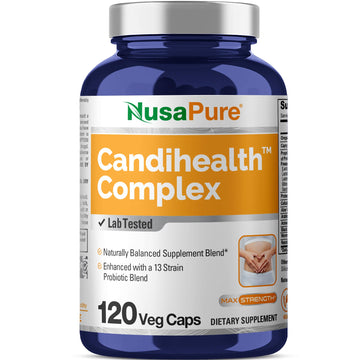 NusaPure CandiHealth Complex (Non-GMO, Vegan) 120 Veggie Capsules NusaPure uk supplements