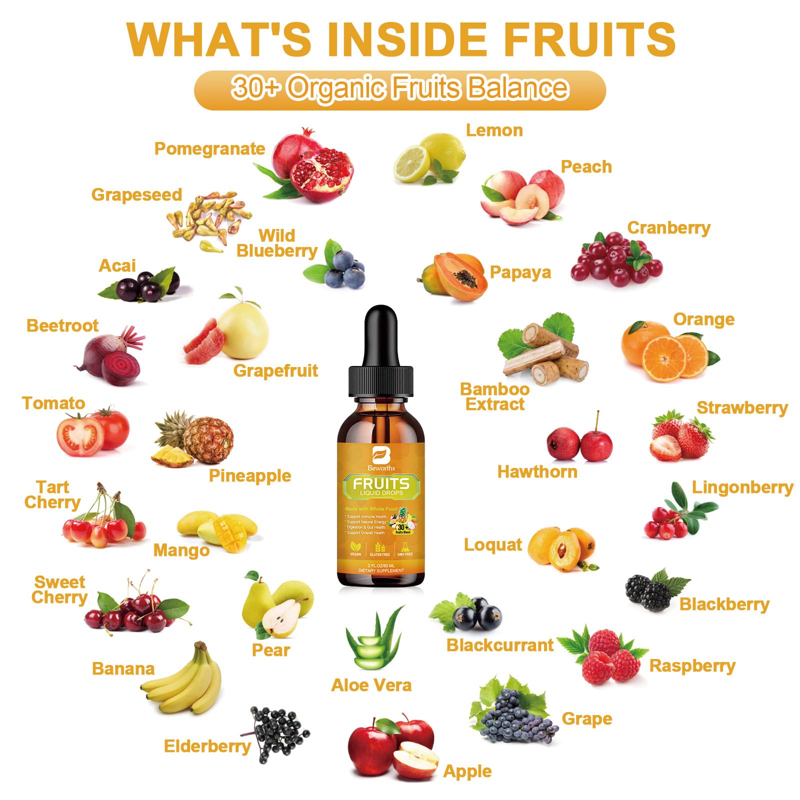 B BEWORTHS Fruits and Veggies Supplement - Balance of Natural Fruit and Vegetable B BEWORTHS uk supplements
