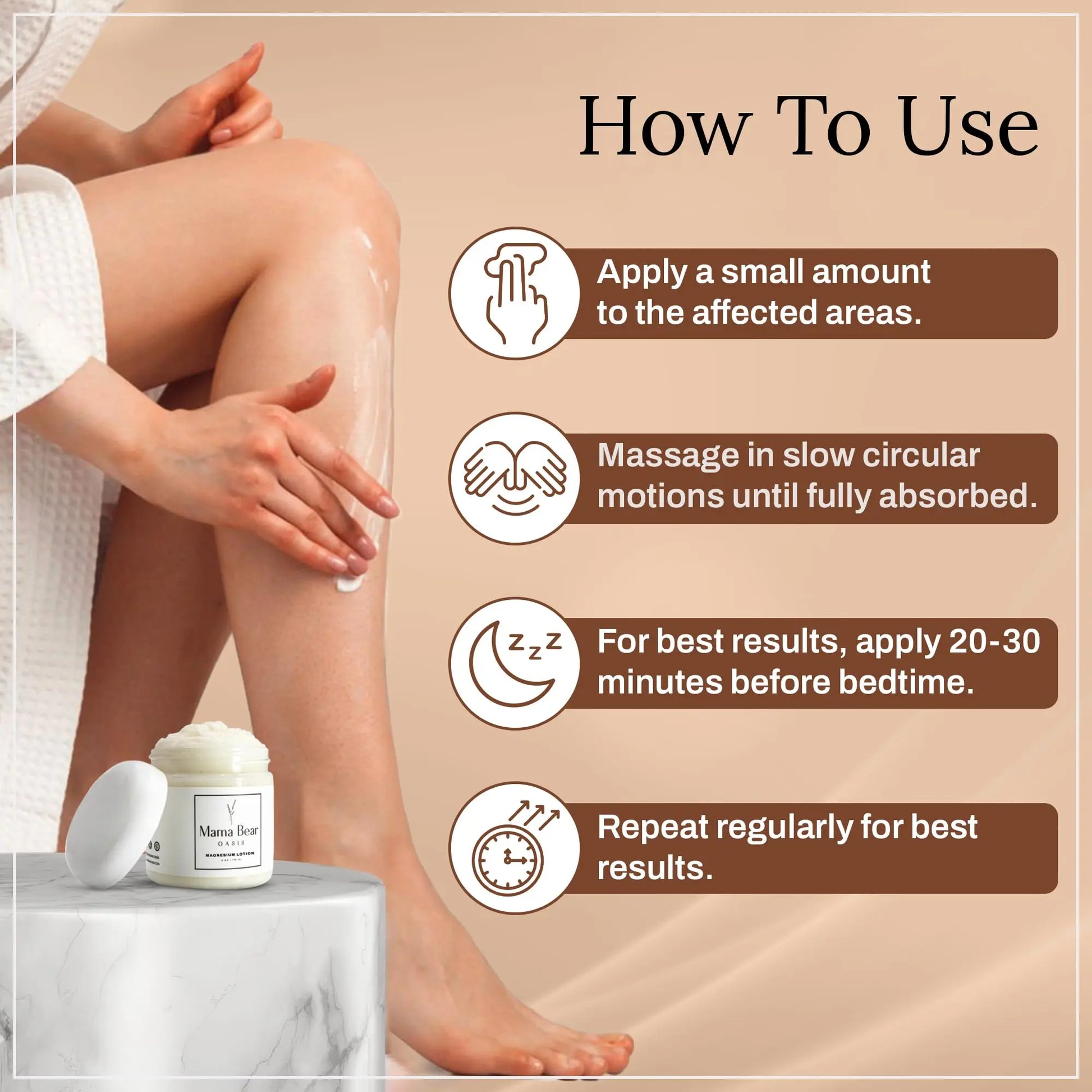 Mama Bear Oasis Lotion - Magnesium Cream - Lavender Magnesium Lotion for Foot, Hands, Legs, Toes Includes Arnica, Vitamin B6, Aloe Vera, MSM (Pack of 2) Mama Bear Oasis uk supplements