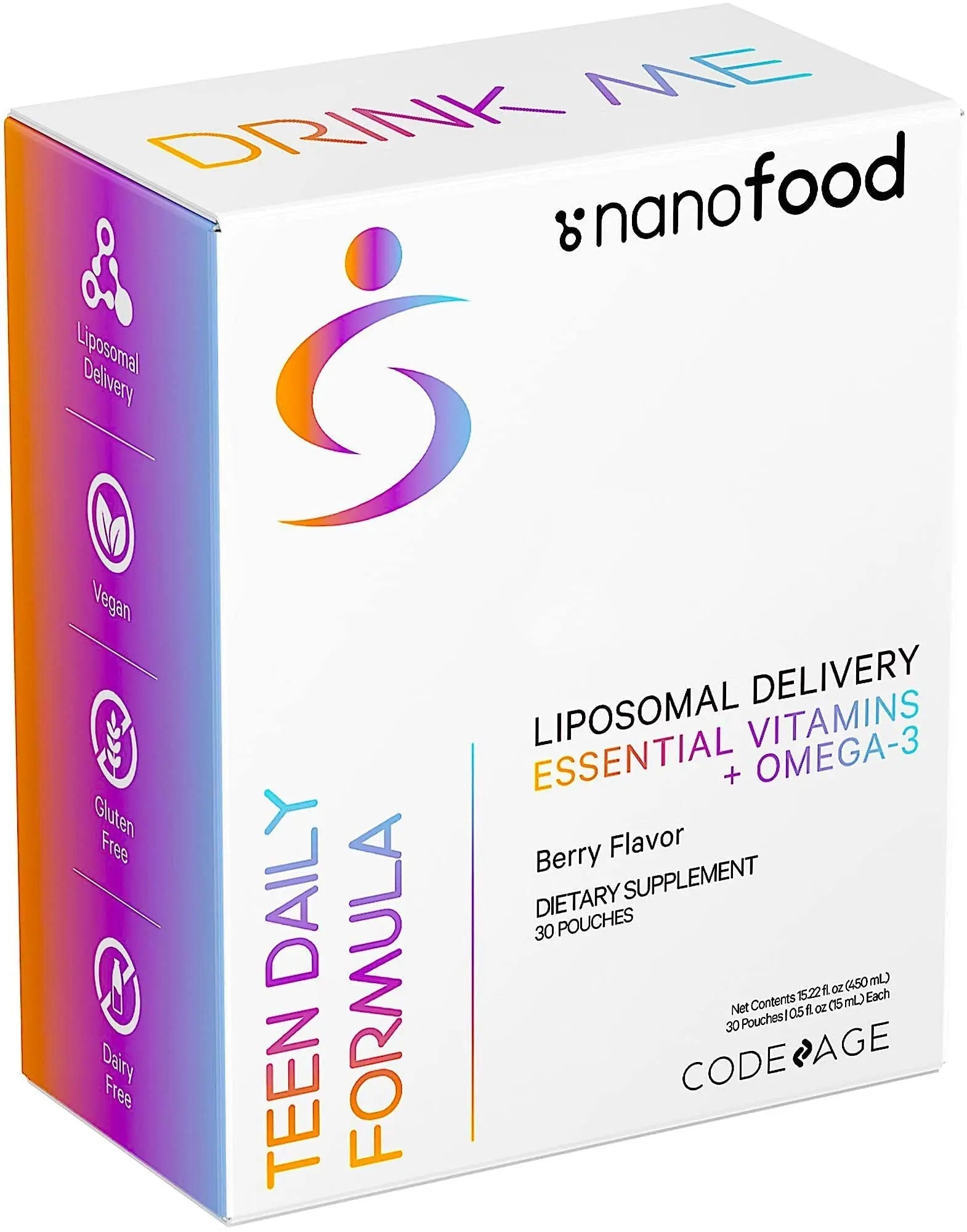 Codeage Multivitamins For Teens, Liquid Vitamin C for Teenagers, Vitamin A B6 B12 D3 E For Kids, Biotin Zinc Omega-3 Folate, Liposomal Vitamins Supplement Codeage uk supplements
