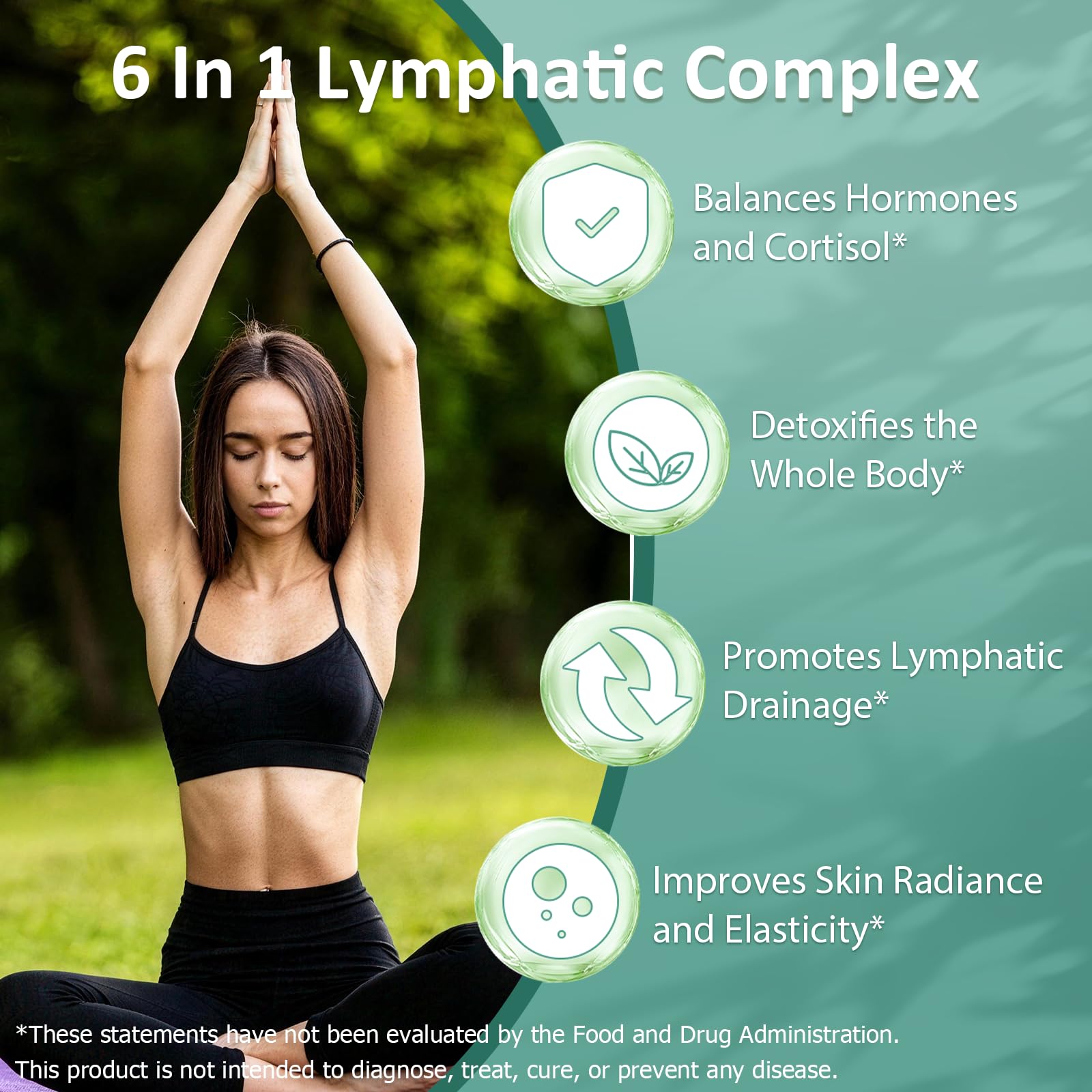 Lymphatic Drainage Drops, 6-IN-1 Lymphatic Complex w. Burdock Dandelion Kelp Cleavers, New Maximum Potency Lymph System Support for Bloat Balance Cortisol Immune Full Body Detox & Skin Vitality JUIWEFKK uk supplements