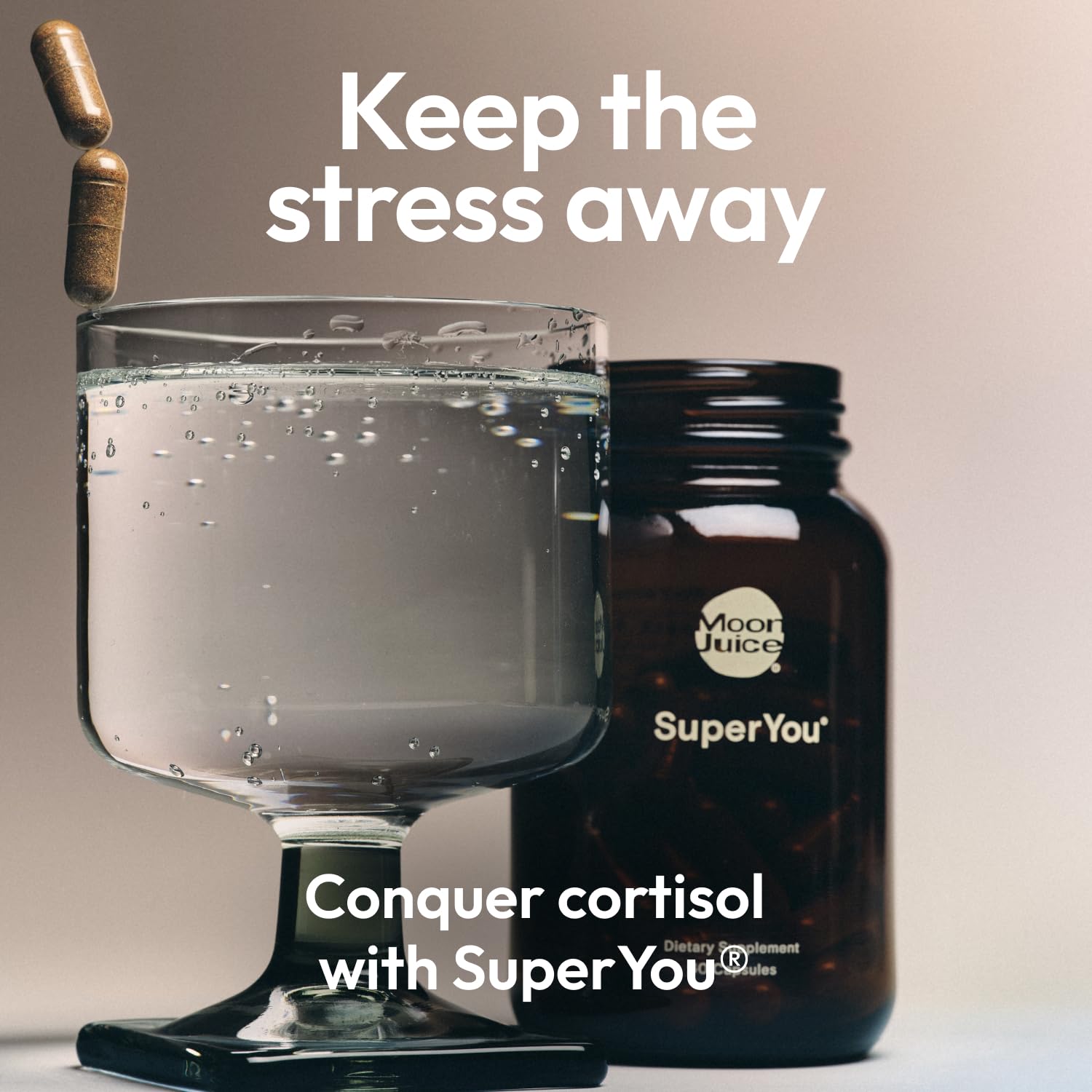 Moon Juice SuperYou Ashwagandha Supplements with Rhodiola, Shatavari & Amla - Cortisol Reducer for Energy, Mood, Focus and Stress Support, Vegan, Non-GMO & 100% Traceable, 60 Capsules, 30 Servings Moon Juice uk supplements