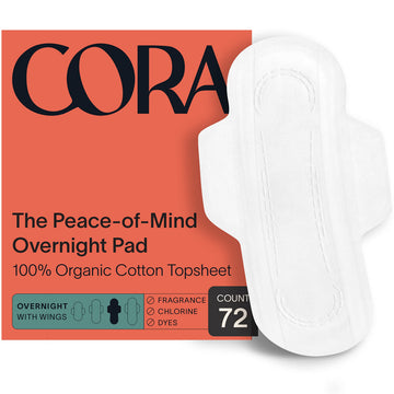 Cora Organic Pads | Ultra Thin Period Pads with Wings | Overnight Absorbency | Ultra-Absorbent Cora uk supplements