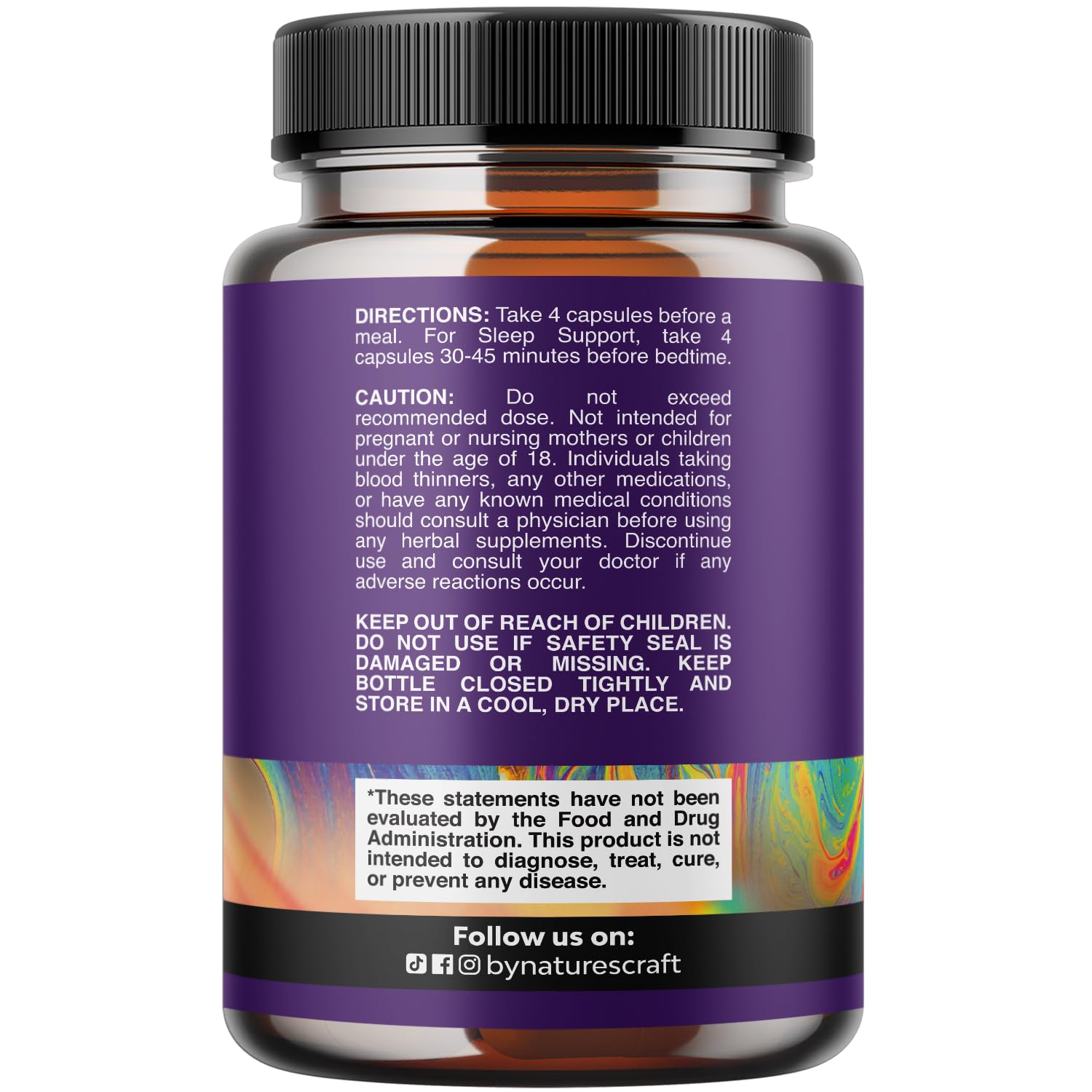 Pure Magnesium Glycinate Supplement 500mg - Magnesium for Sleep and Rest Capsules for Men & Women - Unflavored Vegan High Absorption Pills for Relaxation Support - 120 Count Natures Craft uk supplements