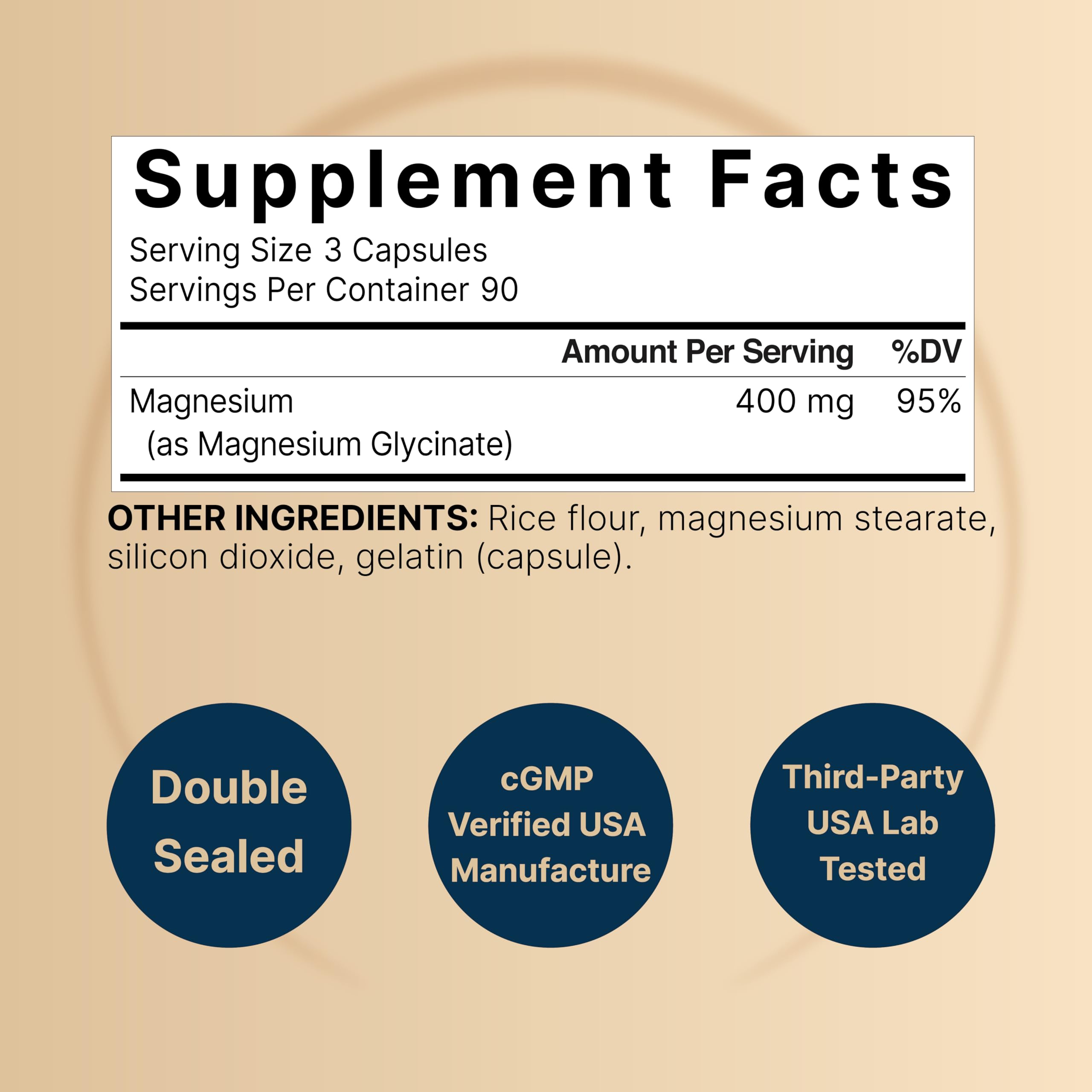 NatureBell Magnesium Glycinate 400mg Elemental, 270 Capsules | 100% Chelated for High Absorption | Supports Muscle, Bone & Heart Health | Non-GMO, Gluten-Free, Vegan NatureBell uk supplements