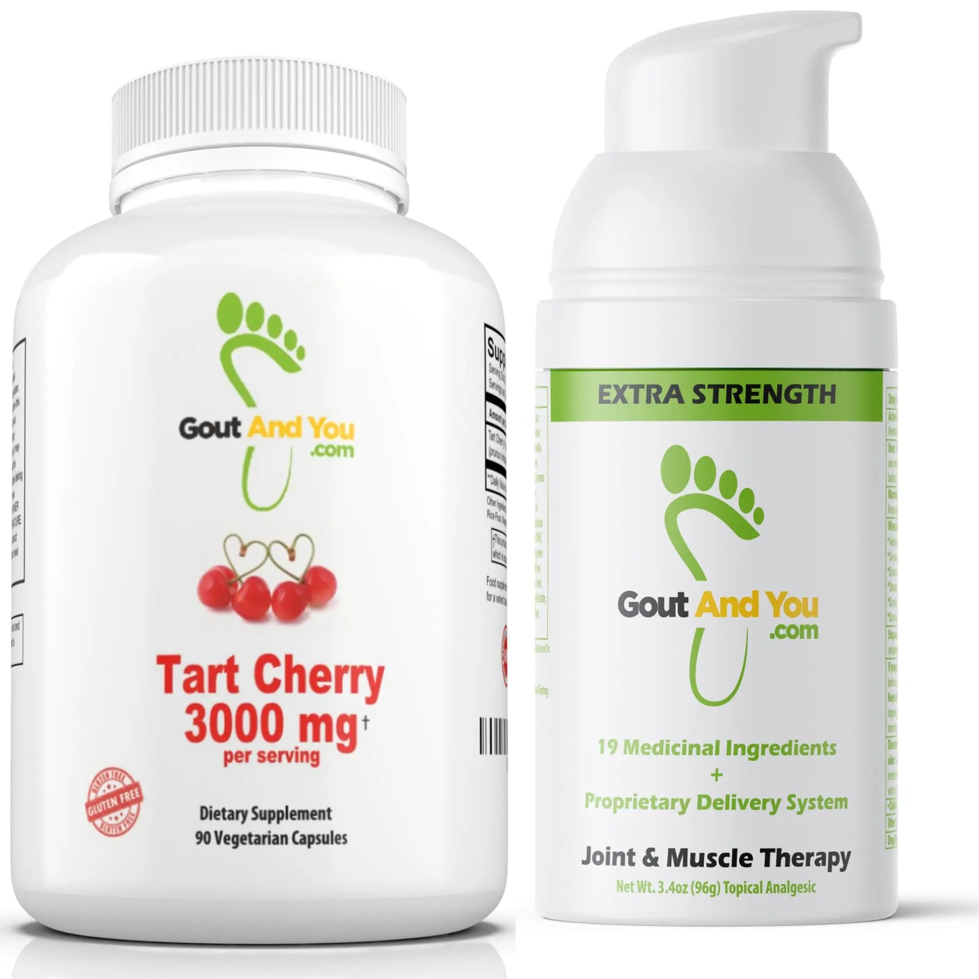 Bundle of Tart Cherry Extract and Extra Strength Mobility Cream Gout and You uk supplements