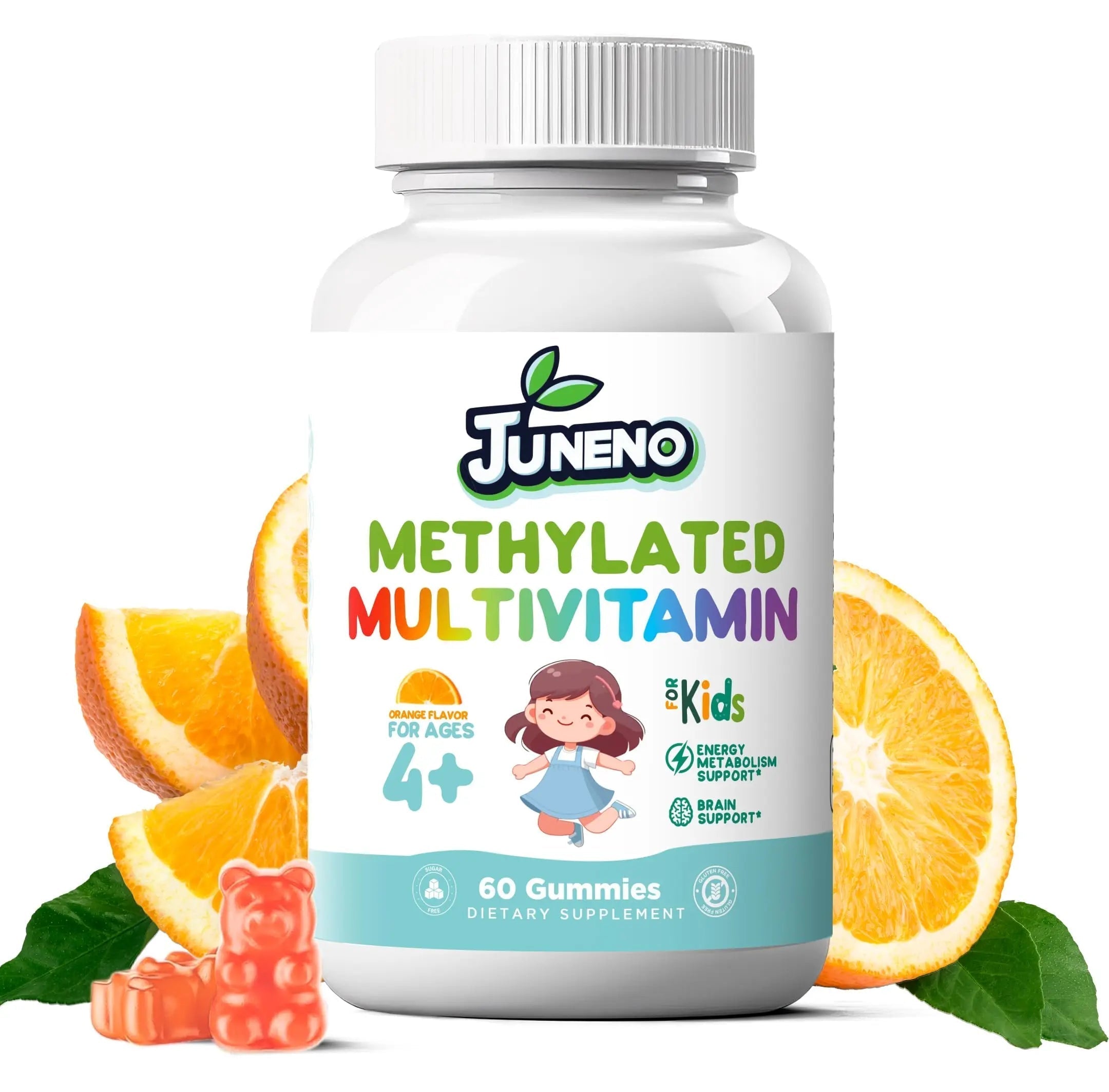 Juneno Methylated Multivitamin Gummies for Kids - MTHFR Support Supplement with B Complex 5-MTHF Folate (L-Methylfolate) Juneno uk supplements
