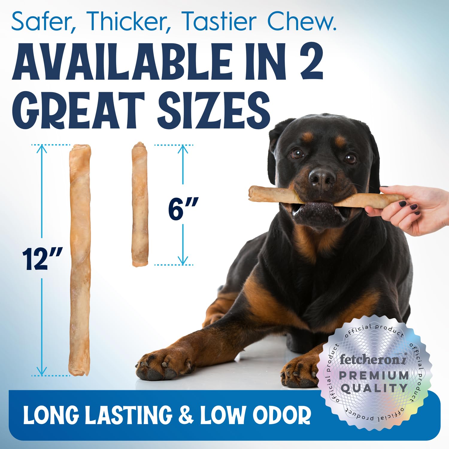 FETCHERONI 6" Collagen Sticks for Dogs – Low Odor Long-Lasting Bully Stick & Rawhide Alternative, Single Ingredient Beef Bone, High Protein Dental Treat, Vet Approved, Improves Joint Health – 20 Pack FETCHERONI uk supplements