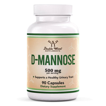 Double Wood Supplements D Mannose 500mg Capsules, 90 Count (D-Mannose for Urinary Tract Health and Bladder Lining, Helps UTI Prevention) Vegan Safe, Non-GMO, Gluten Free Double Wood Supplements uk supplements
