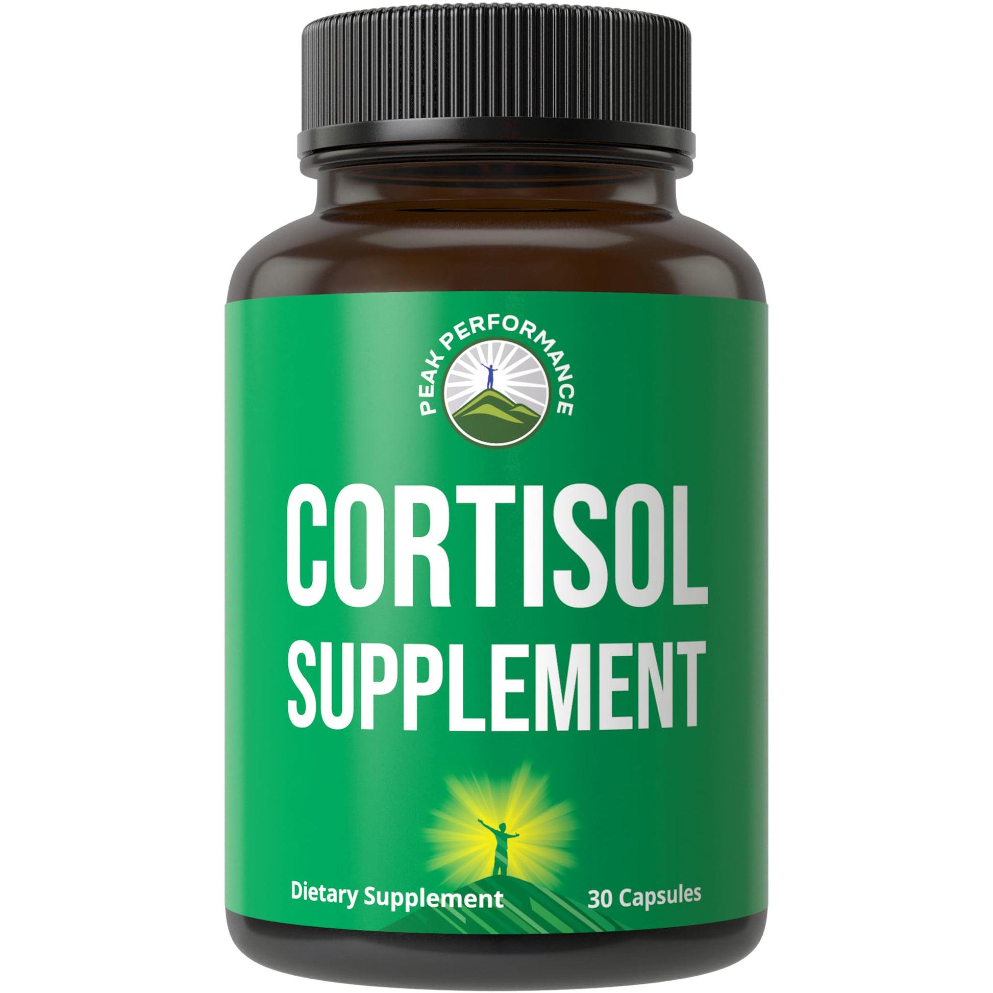 5-in-1 Cortisol Supplement for Women & Men. Lower High Cortisol with Ashwagandha, Rhodiola Rosea, L-Theanine, Phosphatidylserine, Magnolia Bark. Calm Relaxation, Balanced Energy, Vegan Supplements Peak Performance uk supplements