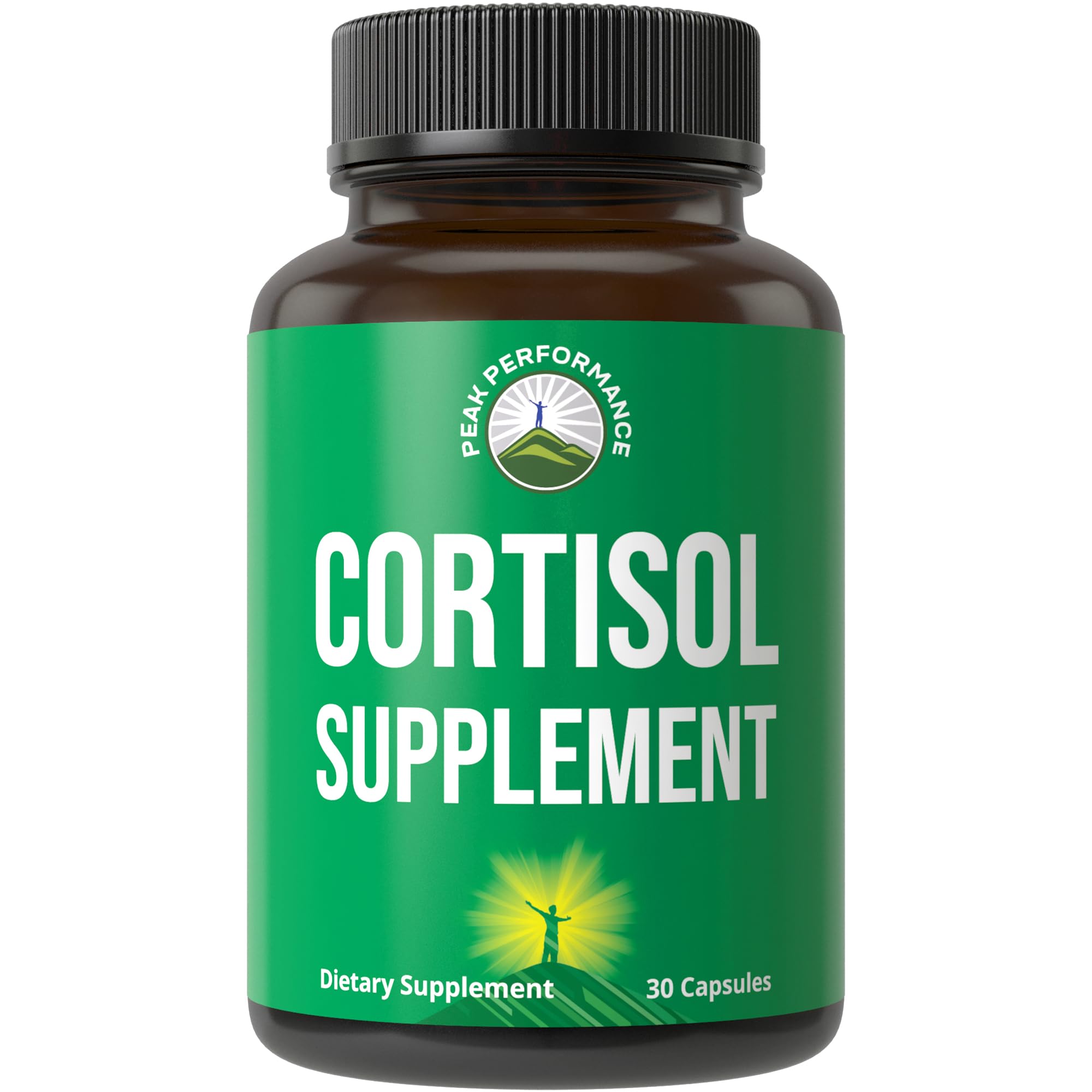 5-in-1 Cortisol Supplement for Women & Men. Lower High Cortisol with Ashwagandha, Rhodiola Rosea, L-Theanine, Phosphatidylserine, Magnolia Bark. Calm Relaxation, Balanced Energy, Vegan Supplements Peak Performance uk supplements