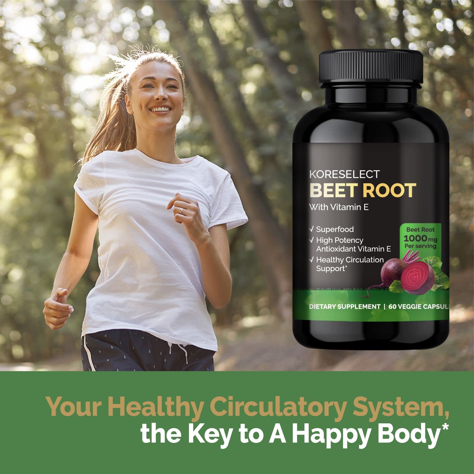 KORESELECT Beet Root & Tart Cherry Capsules 16,000mg Capsules Bundle for Nitric Oxide KORESELECT uk supplements