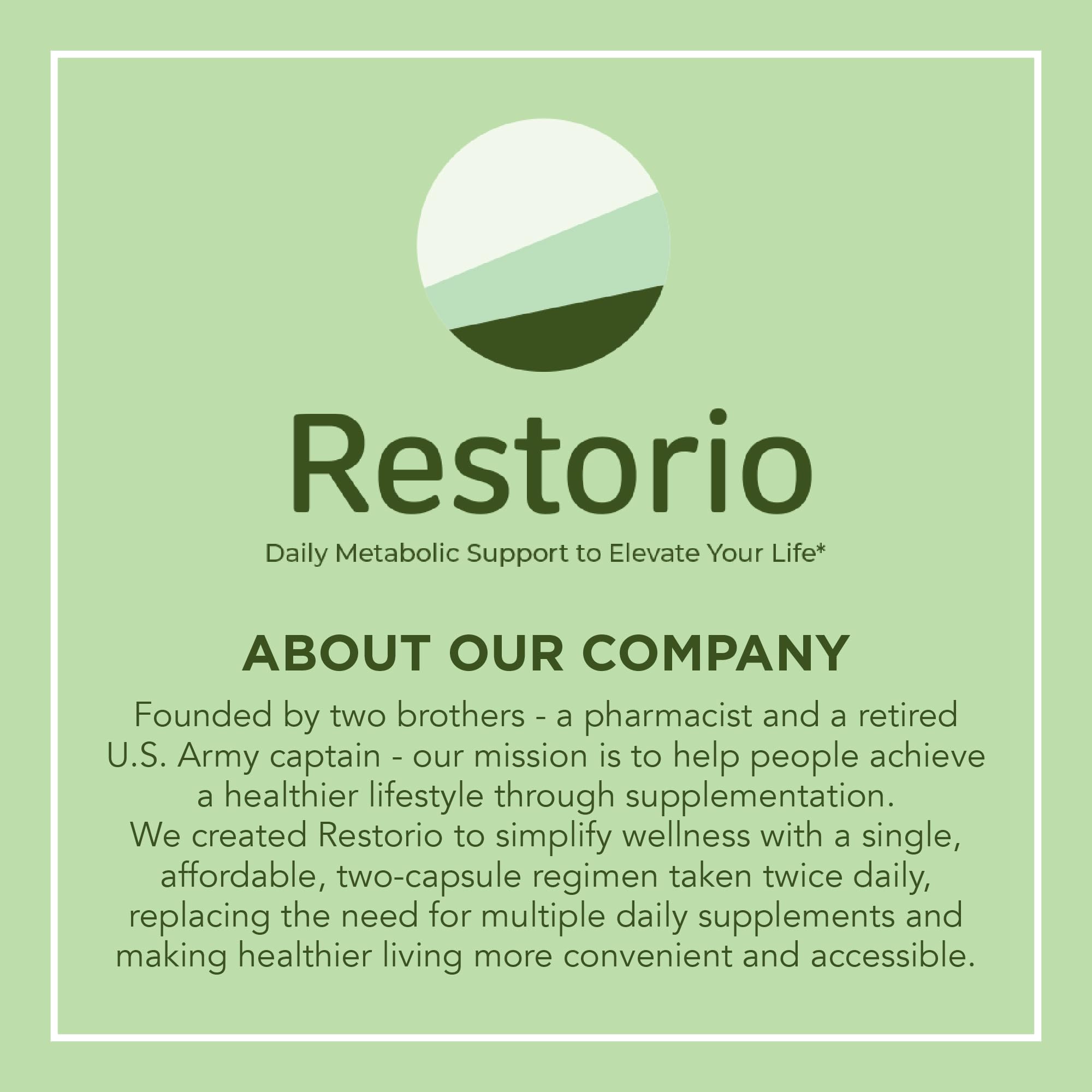 Restorio™ Metabolic Health Support Capsules - Liver & Inflammation Support - Hangover Prevention - Exercise Recovery - 120 Capsules Restorio uk supplements