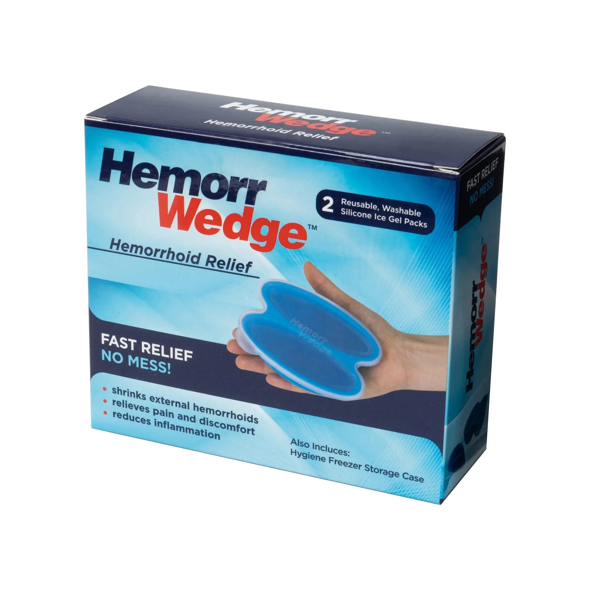 Hemorrwedge Hemorrhoid Ice Pack for Relief & Cooling Support – Twin Gel Pack with Hygienic Case – Reusable Cold Therapy for Hemorrhoids, Swelling, Postpartum & Discomfort – Water-Based Gel Hemorrwedge uk supplements