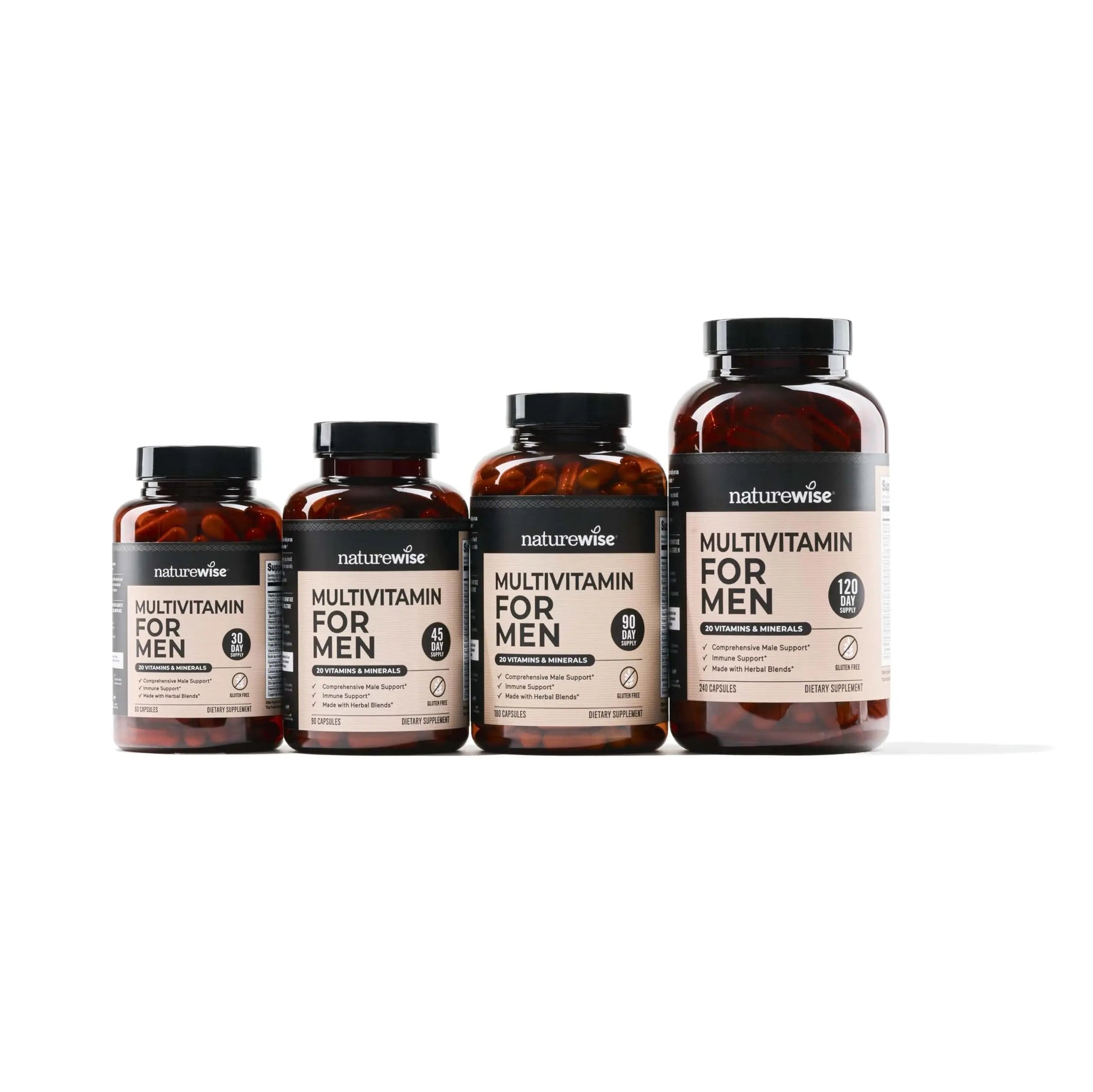 NatureWise Multivitamin for Men - Daily Male Support - Minerals & Herbs for Energy, Performance, Immunity - with Vitamin A, C, D, B-Complex NatureWise uk supplements