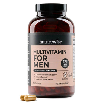 NatureWise Multivitamin for Men - Daily Male Support - Minerals & Herbs for Energy, Performance, Immunity - with Vitamin A, C, D, B-Complex NatureWise uk supplements