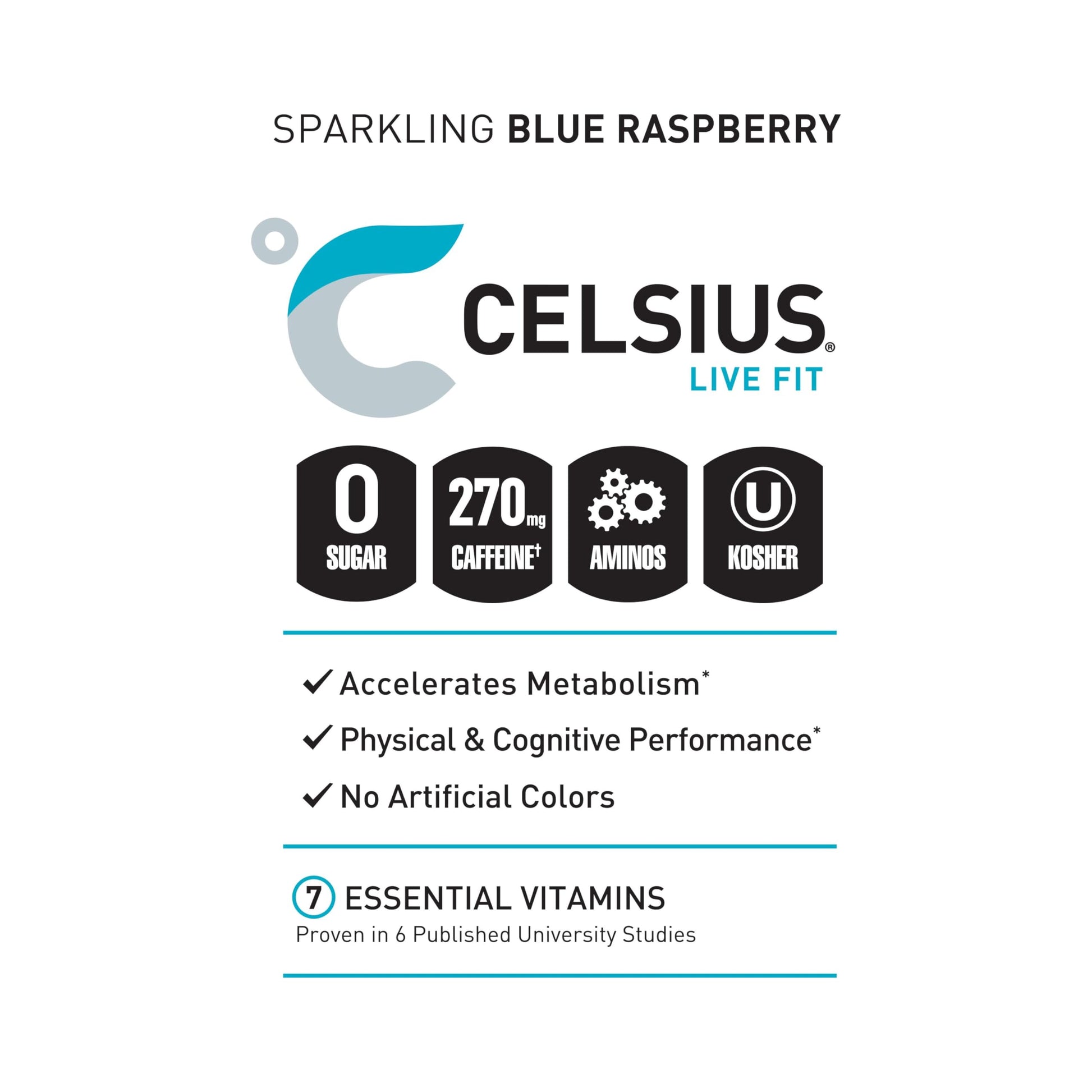 CELSIUS ESSENTIALS, Sparkling Blue Crush, Performance Energy Drink 16 Fl Oz (Pack of 12) CELSIUS uk supplements
