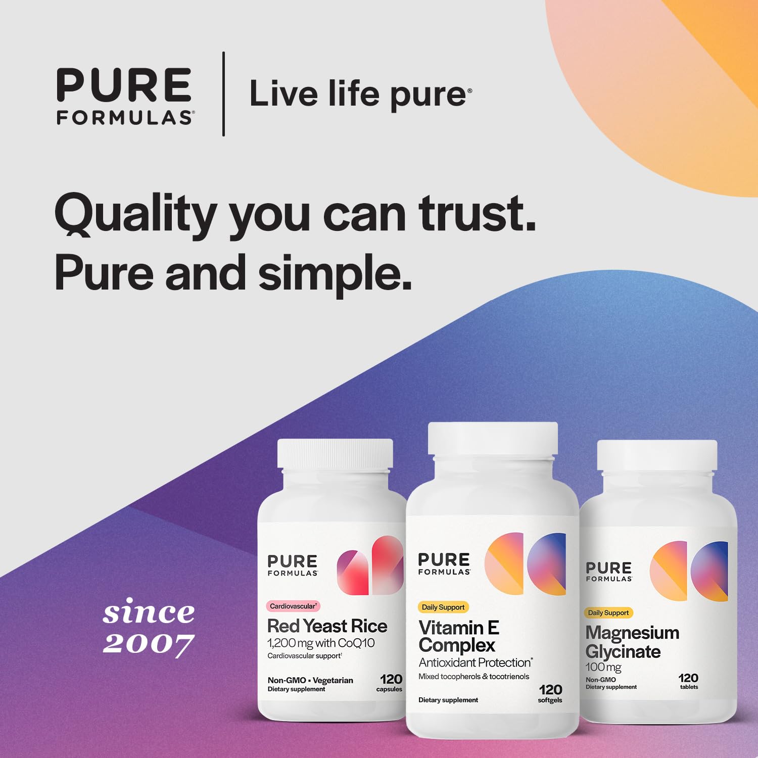 PureFormulas Vitamin E Complex, Full-Spectrum Vitamin E for Cardiovascular and Immune Support, Gamma-tocopherol Rich Antioxidant, Gluten-Free & Kosher, 120 Softgels for Antioxidant Protection PureFormulas uk supplements