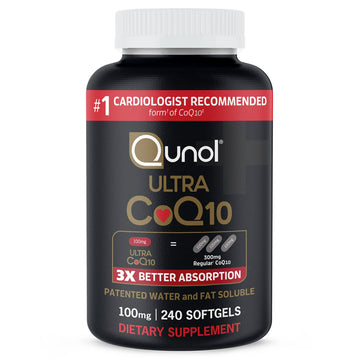 Qunol CoQ10 100mg Softgels Ultra 3X Better Absorption Coenzyme Q10 - Antioxidant Qunol uk supplements