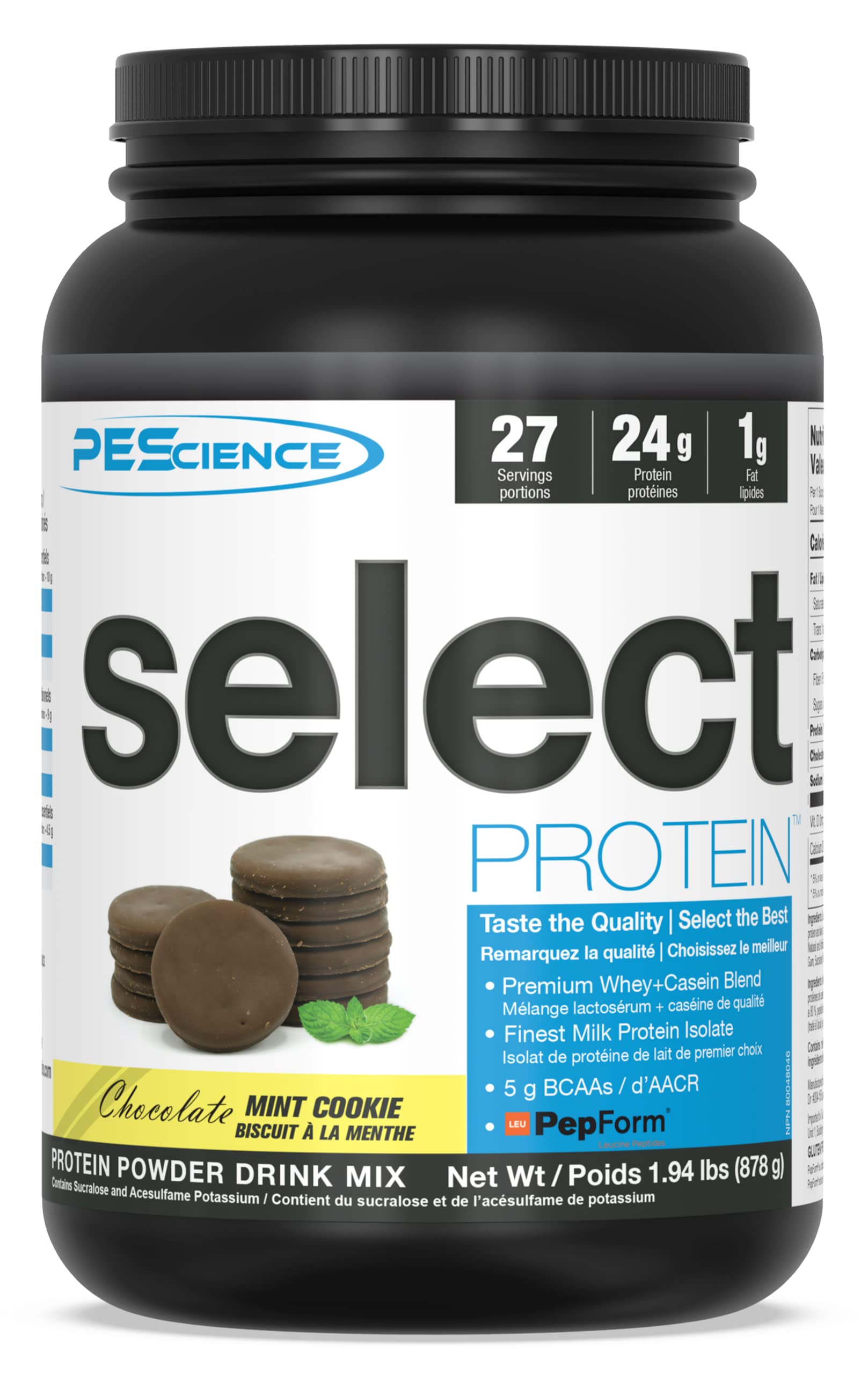 Select Protein Chocolate Mint Cookie 27 PEScience uk supplements