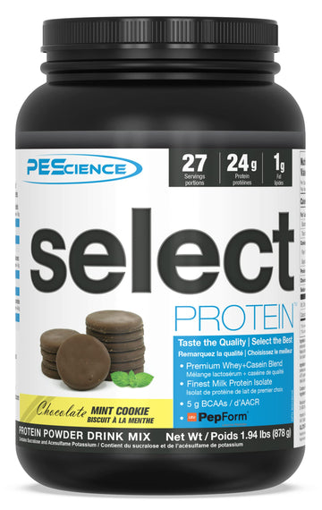Select Protein Chocolate Mint Cookie 27 PEScience uk supplements
