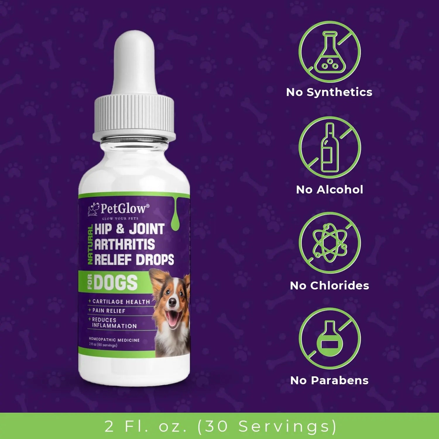 Petglow® Natural Hip & Joint Arthritis Relief Drops with Curcumin & Boswellia, Homeopathic Anti-Inflammatory Formula for Dogs, Cats & Horses, Supports Flexibility, Comfort & Mobility Naturally Petglow uk supplements