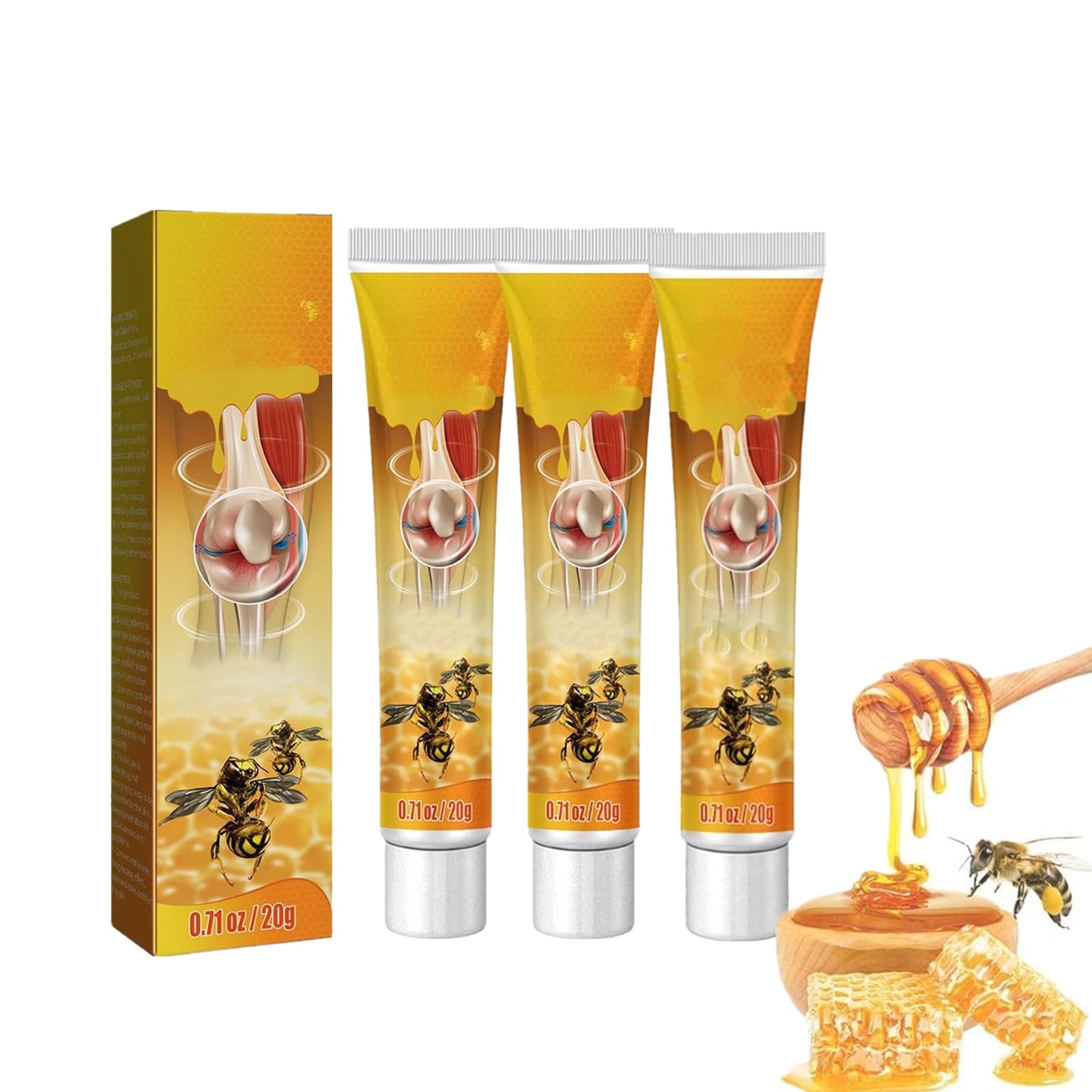 Bee Venom Relief Cream, Bone & Joint Gel, Beevenom New Zealand Bee Venom Professional Gel, Propolis Professional Gel Joint Cream （3PCS） JeurLrok uk supplements