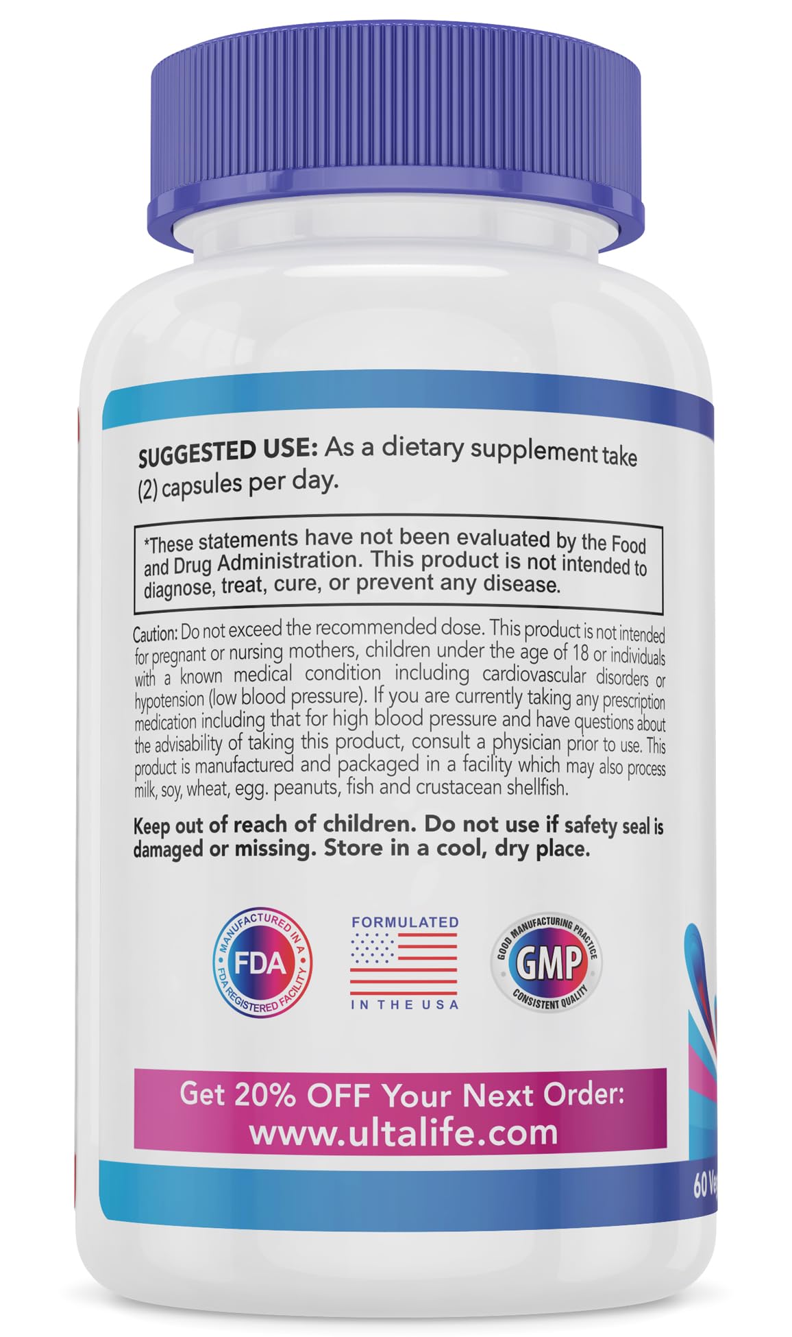ULTALIFE Blood Pressure Supplements - Advanced Blood Pressure Supplement Complex ULTALIFE uk supplements