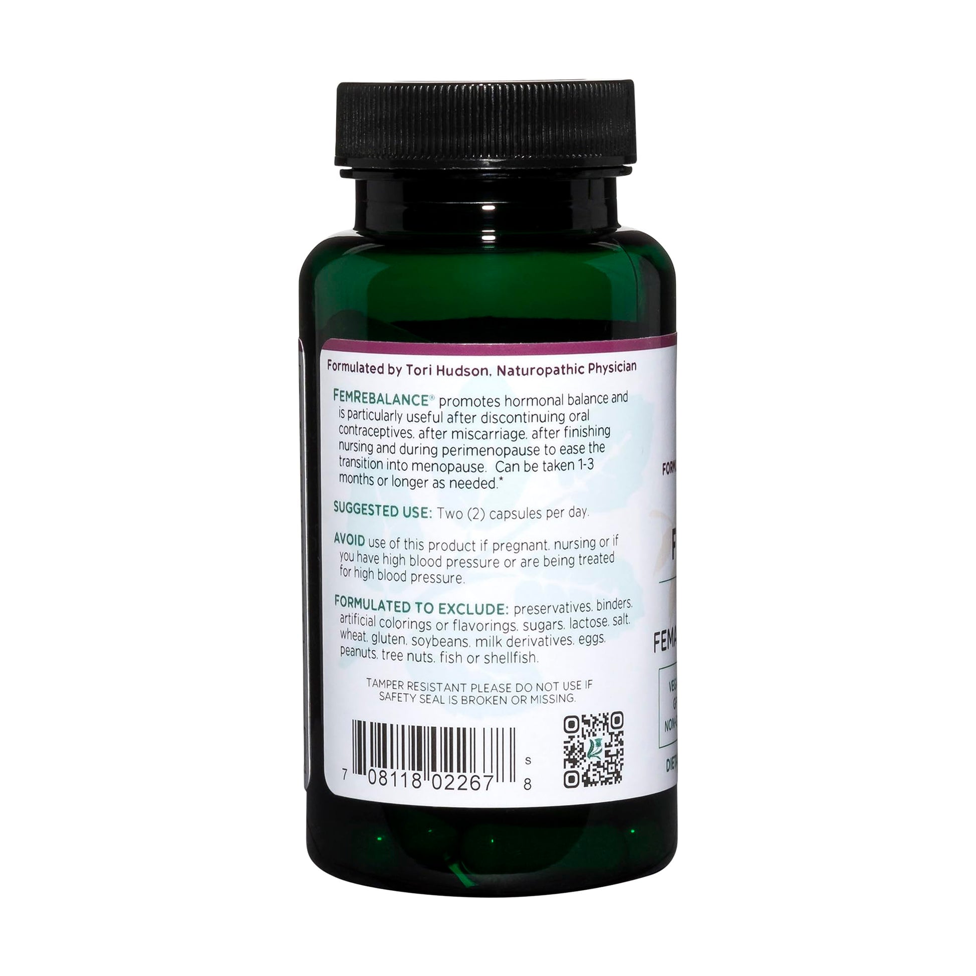 Vitanica FemRebalance, Hormone Balance Support for Women, Vegan, 60 Capsules Vitanica uk supplements