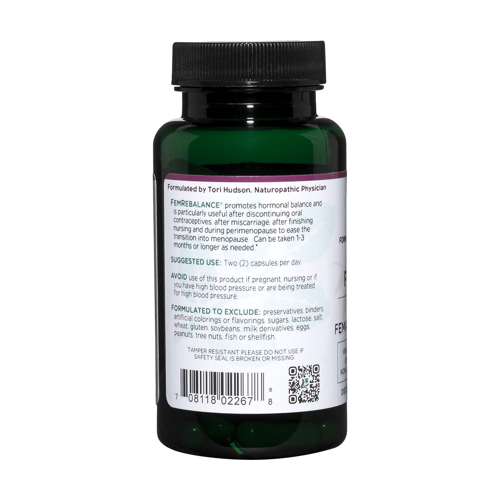 Vitanica FemRebalance, Hormone Balance Support for Women, Vegan, 60 Capsules Vitanica uk supplements