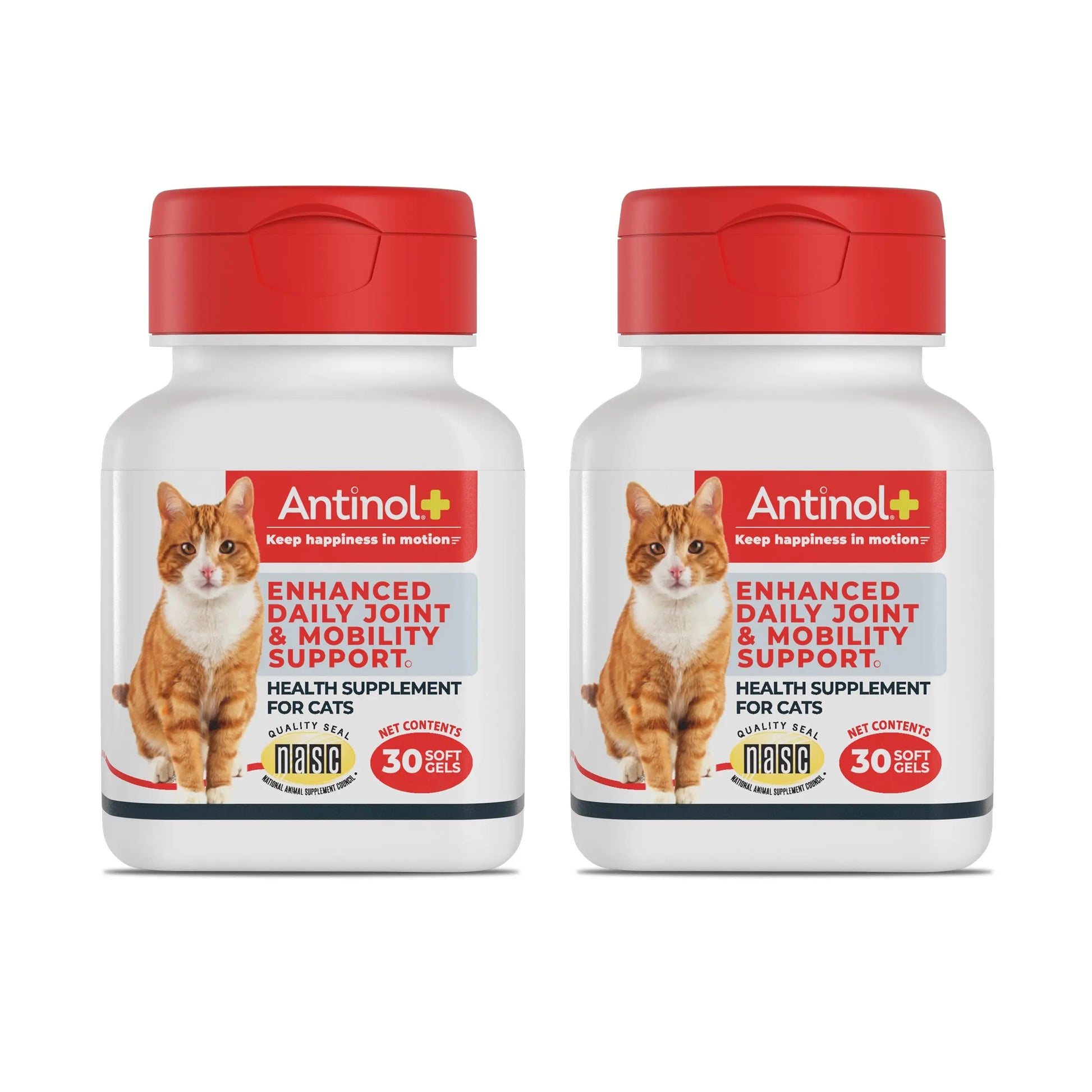Antinol Plus, Mobility, Hip, and Joint Supplement for Cats, Green-Lipped Mussels and Krill Oil - Cat Joint Supplement, 60 Soft Gels Antinol uk supplements