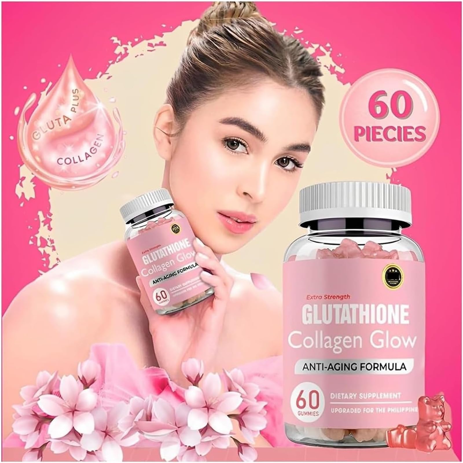 Caduola Glutathione Collagen Glow Gummies, Glutathione Collagen Glow Gummies for Dark Spot Caduola uk supplements