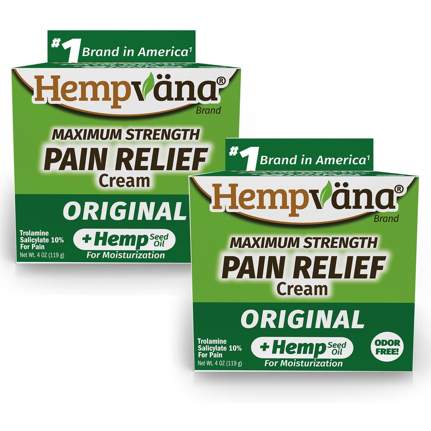 Hempvana Relief Cream 2 Pack with Seed Extract - Relieves Inflammation, Muscle, Joint, Back, Knee, Nerves and Arthritis – Made in USA 4oz Paraben Free, Vegan, Cruelty-Free As Seen On TV Hempvana uk supplements