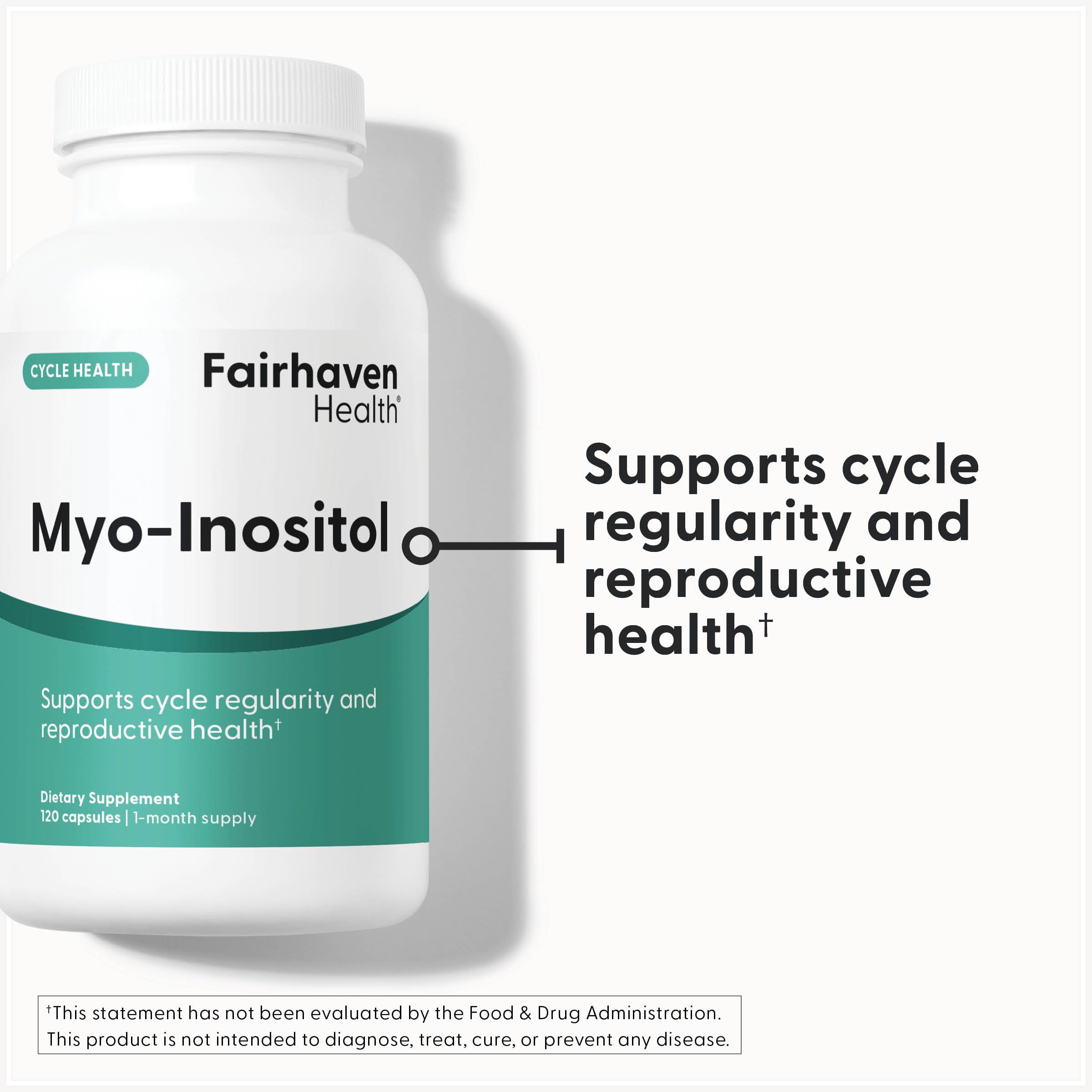 Fairhaven Health Myo-Inositol Supplement for Women and Men | Vitamin B8 2000mg | Vegan Inositol Powder Capsules | Gluten, Dairy and Soy Free | 120 Inositol Capsules Fairhaven Health uk supplements