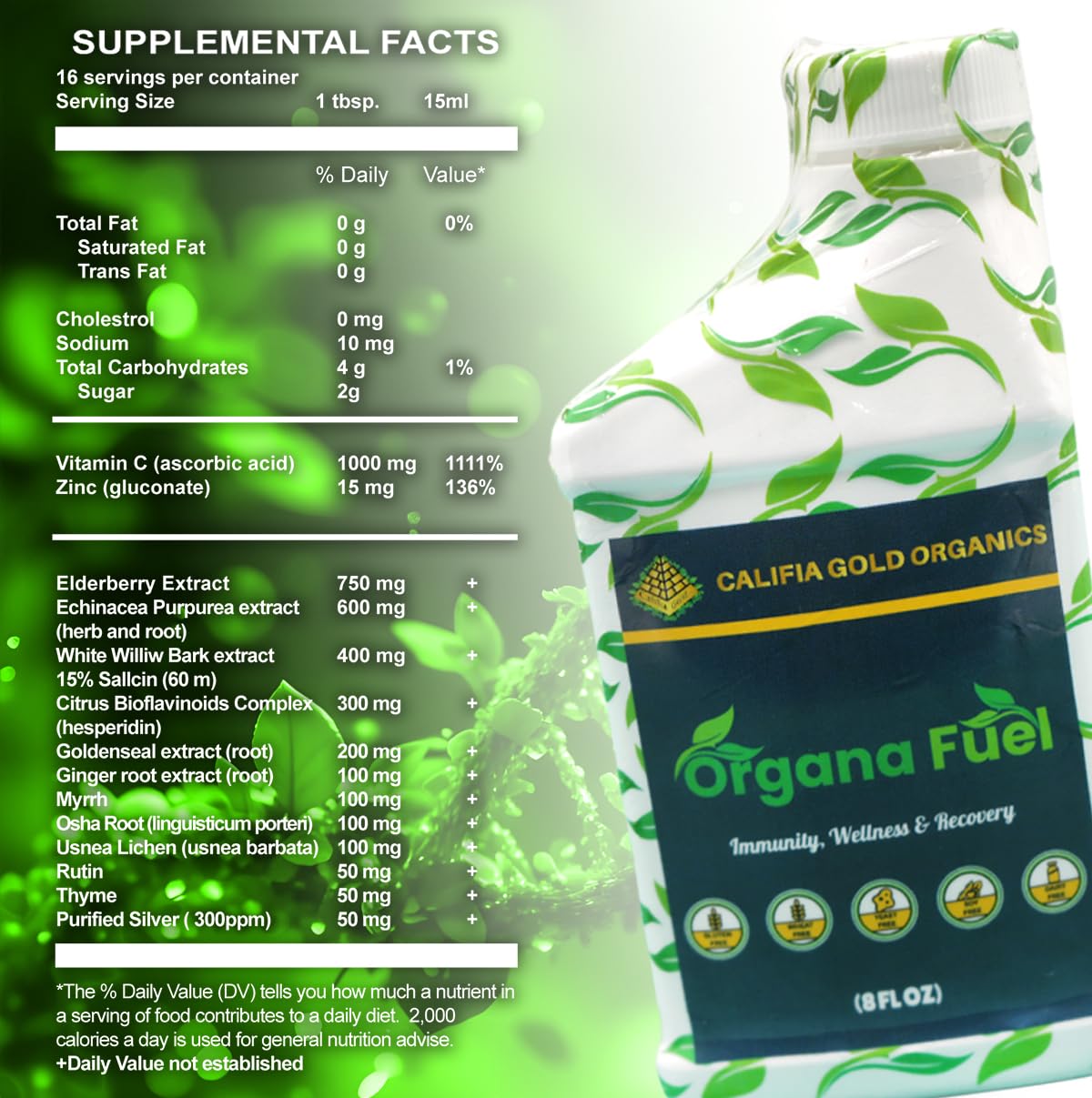 Organa Fuel 30-Day Supply: Advanced Liquid Immune Support Supplement, Supports Cellular, Gut & Organ Health, Vitamins, Minerals, Superfoods, Antioxidant. for Adults & Kids 12+ - 8 fl oz (Pack of 1) Organa Fuel uk supplements