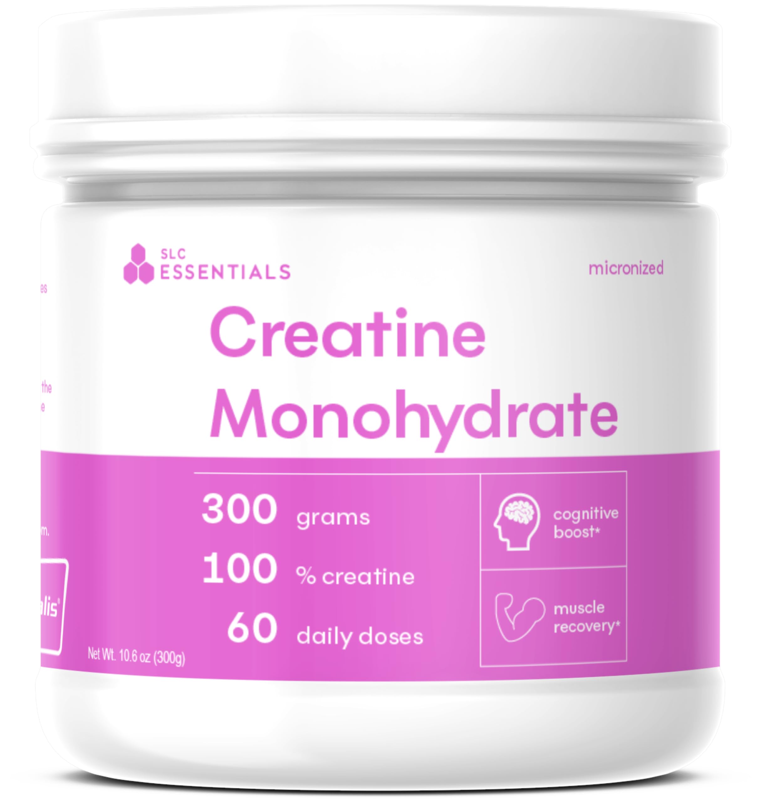 SLC Essentials Creatine Monohydrate Powder | 100% Pure Micronized Creavitalis® | German-Made | Unflavored, No Fillers | Supports Muscle Strength, Recovery, & Cognitive Energy | 5g Servings SLC Essentials uk supplements