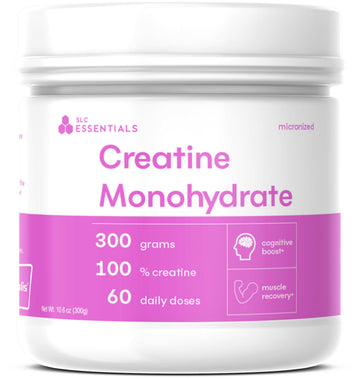 SLC Essentials Creatine Monohydrate Powder | 100% Pure Micronized Creavitalis® | German-Made | Unflavored, No Fillers | Supports Muscle Strength, Recovery, & Cognitive Energy | 5g Servings SLC Essentials uk supplements