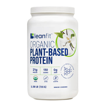 LeanFit Organic Plant-Based Protein, Natural Vanilla Flavor, 21g Vegan Protein, 19 Servings LeanFit uk supplements