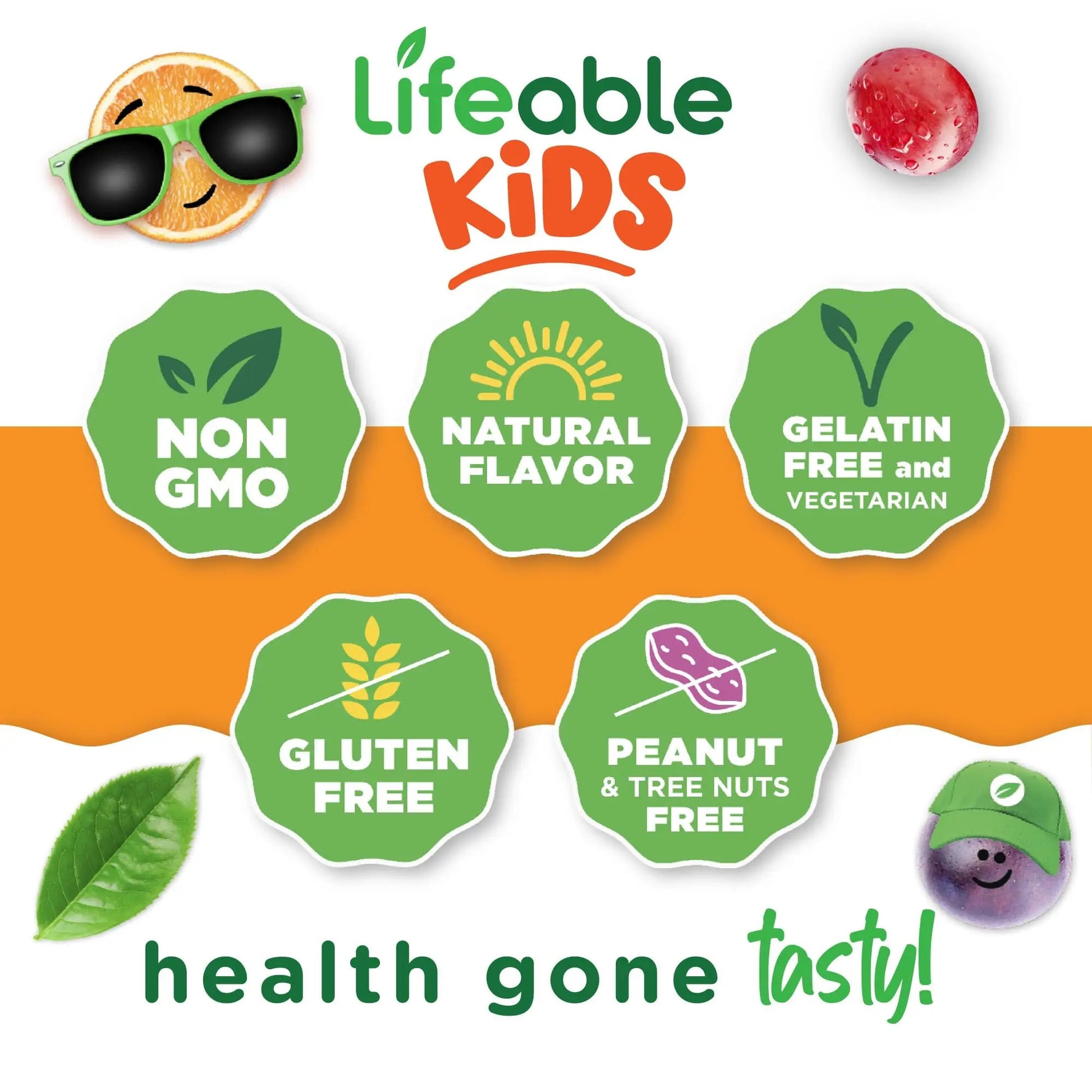 Lifeable Kids Multivitamin Gummies | Great Tasting Multivitamin for Kids | with Vitamins A, C, D, E, B6, B12, Zinc, Biotin Lifeable uk supplements