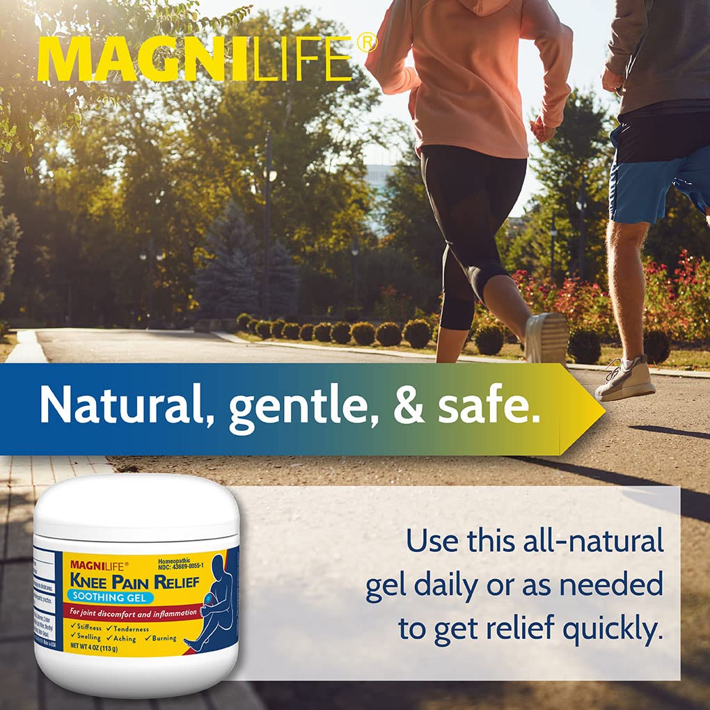 MagniLife Knee Pain Relief Gel (4 oz), Arnica-Based Gel for Joint Pain, Knee Stiffness & Swelling, Non-Greasy, No Staining, Massage-in Formula for Daily Knee Support & Comfort MagniLife uk supplements