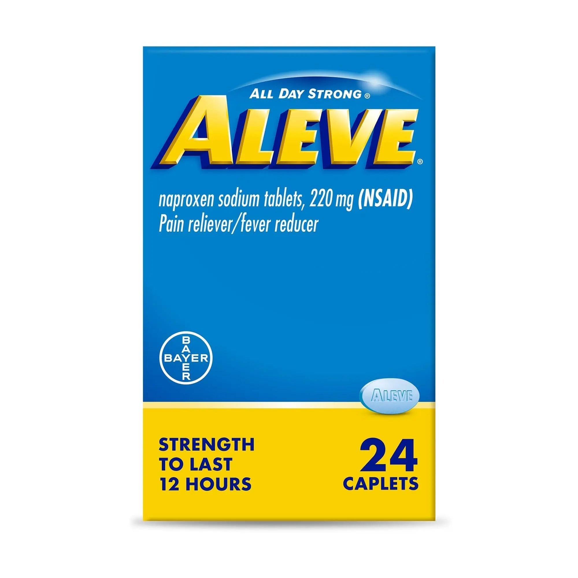 Aleve Pain Relief Naproxen Sodium Caplets ‐ 24 Count Aleve uk supplements