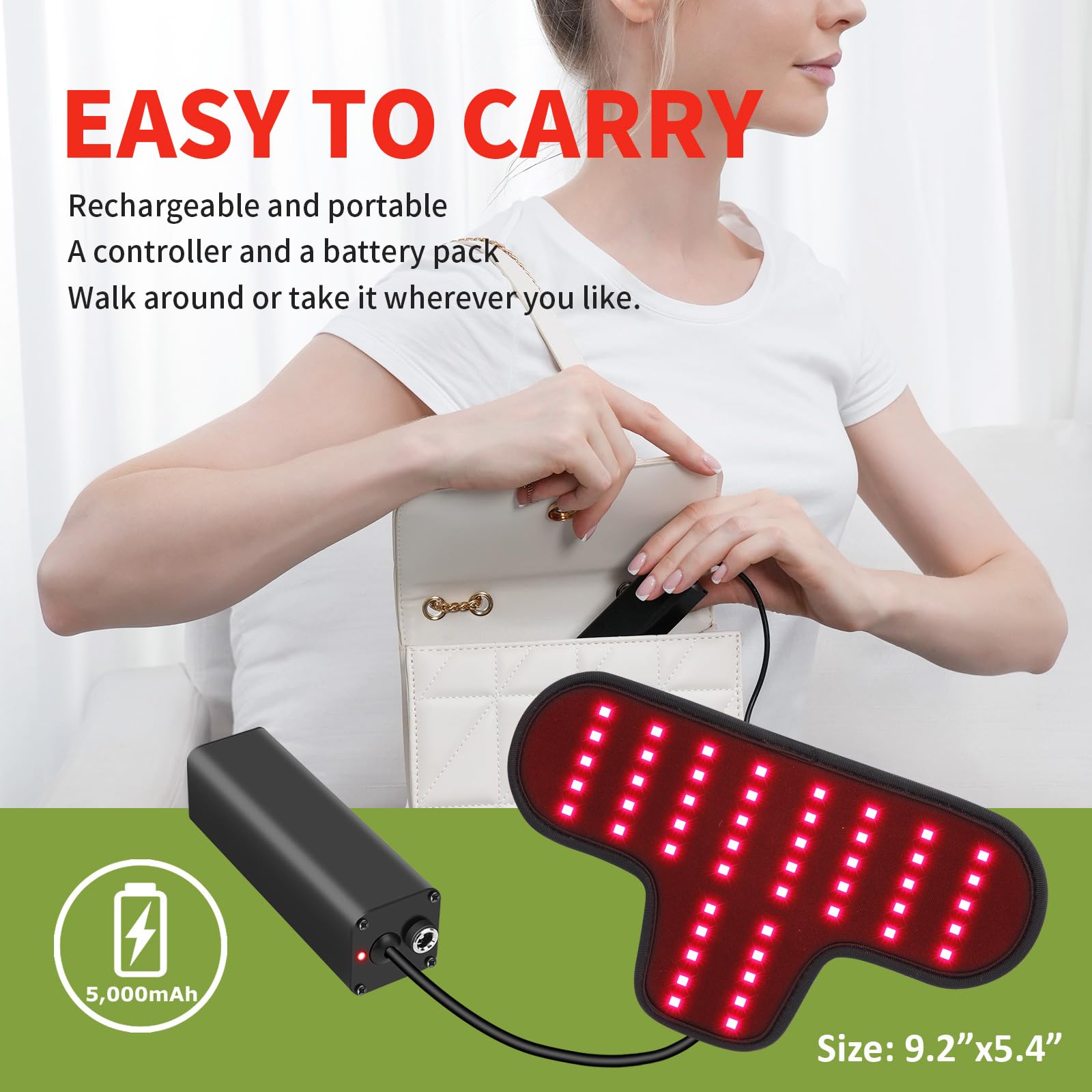 Rechargeable Red Light Therapy Neck Shoulder, Infrared Light Therapy for Body Pain Relief, Portable Red Light EnjoYield uk supplements